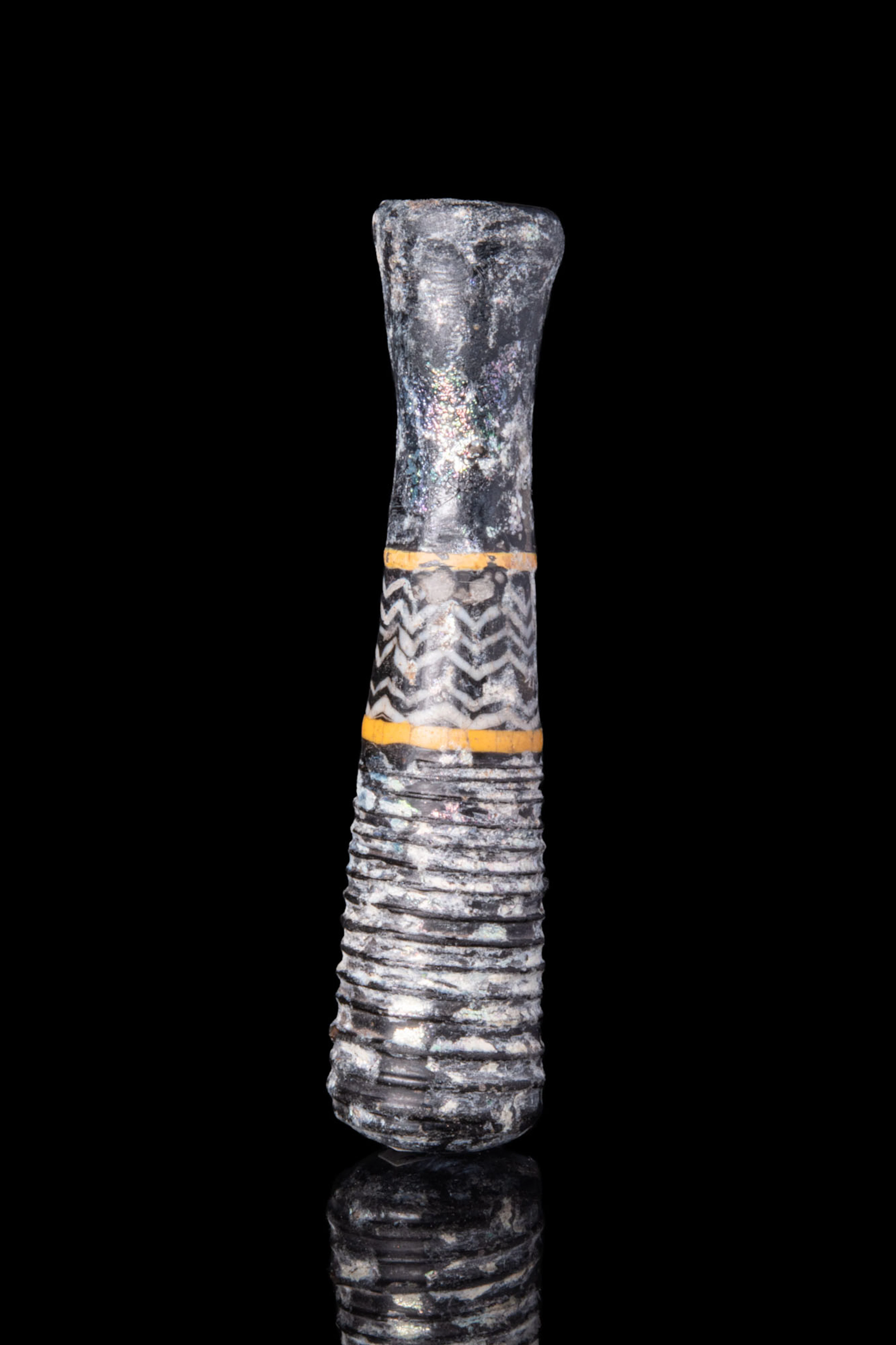 HELLENISTIC COLOURED GLASS UNGUENTARIUM