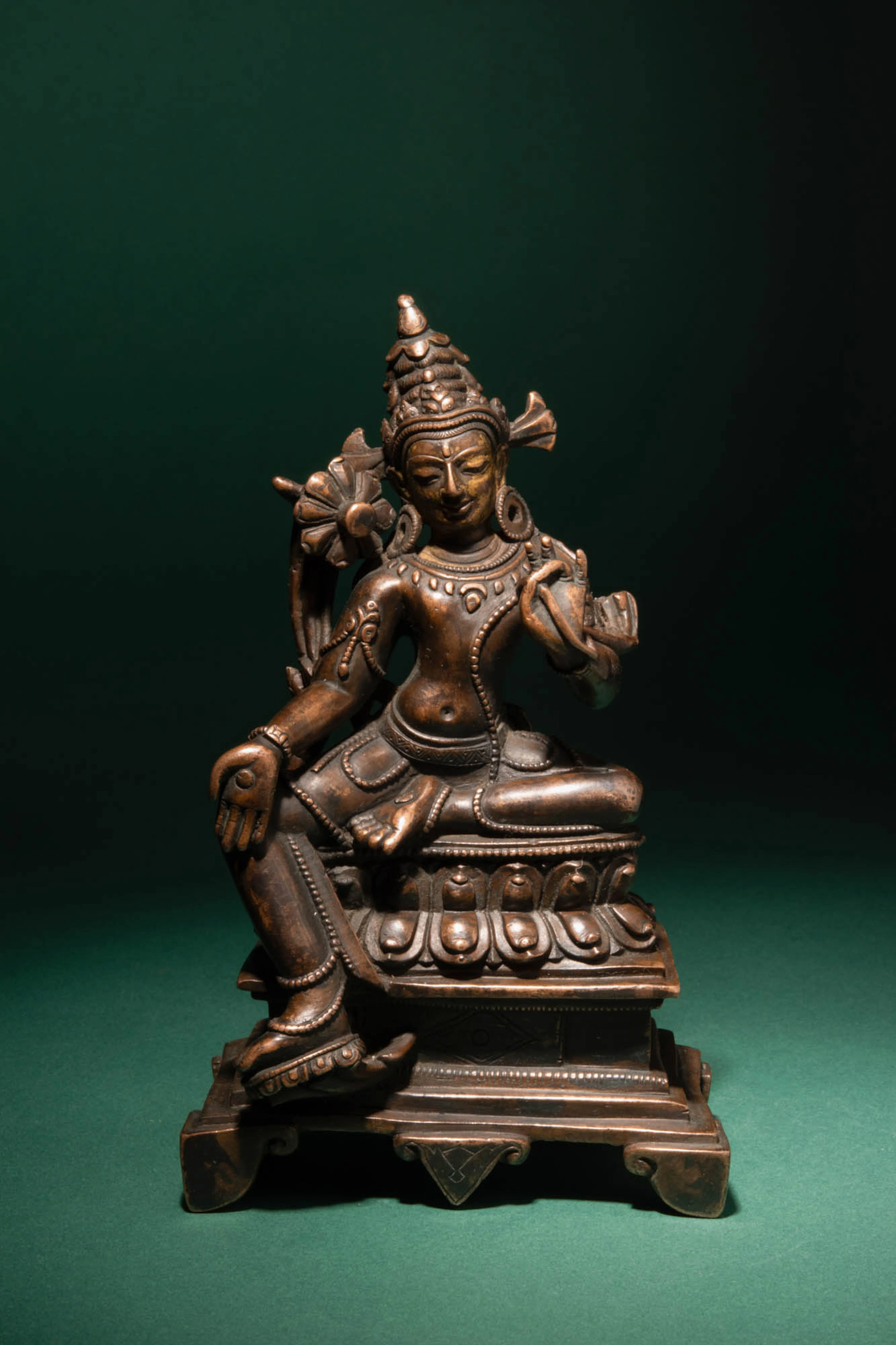 COPPER ALLOY FIGURE OF TARA, PALA STYLE
