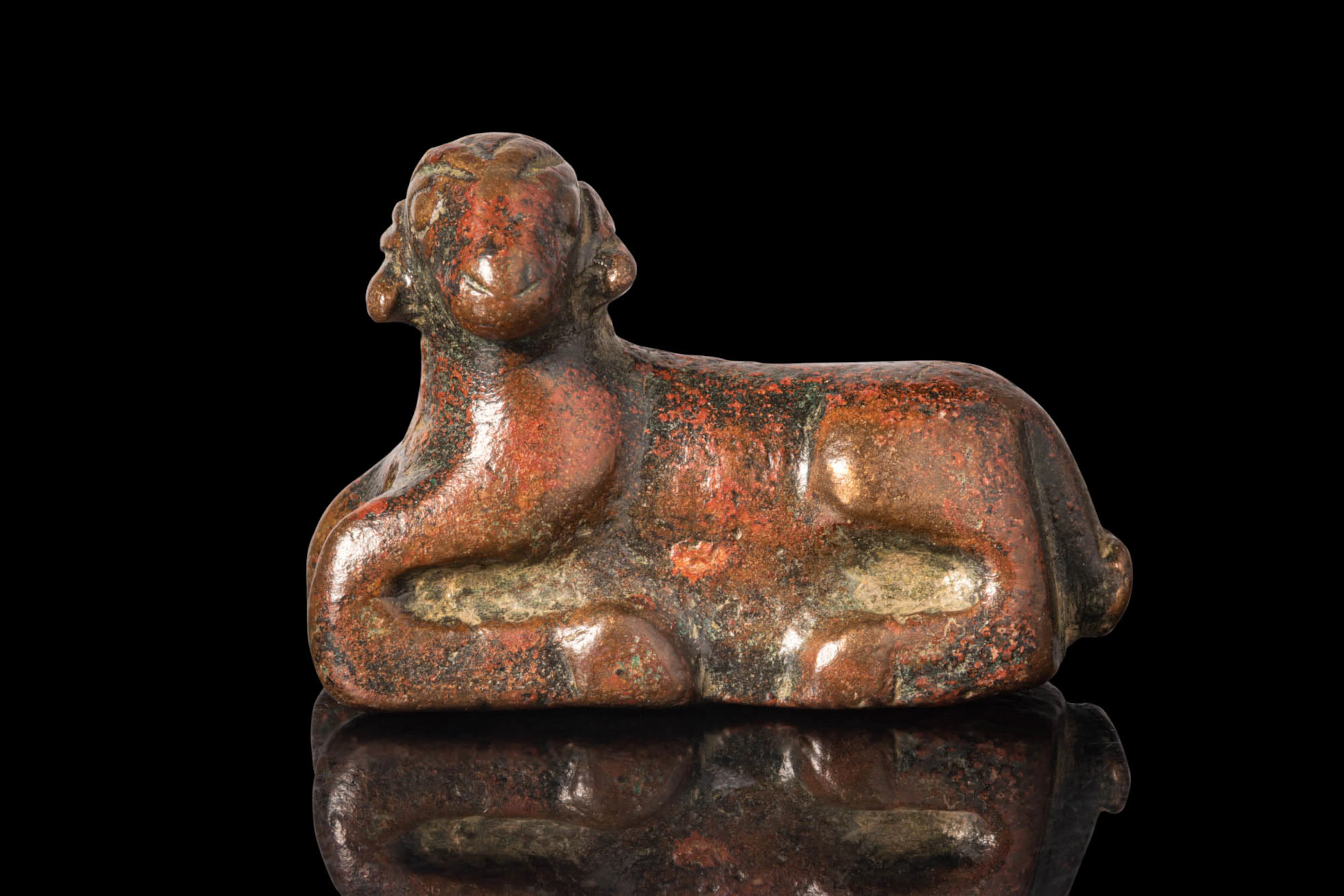 GREEK BRONZE RECUMBENT RAM