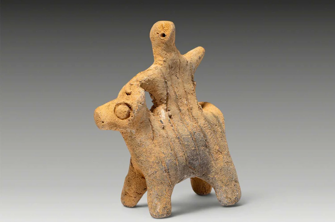 INDUS VALLEY TERRACOTTA IDOL RIDER ON HORSE
