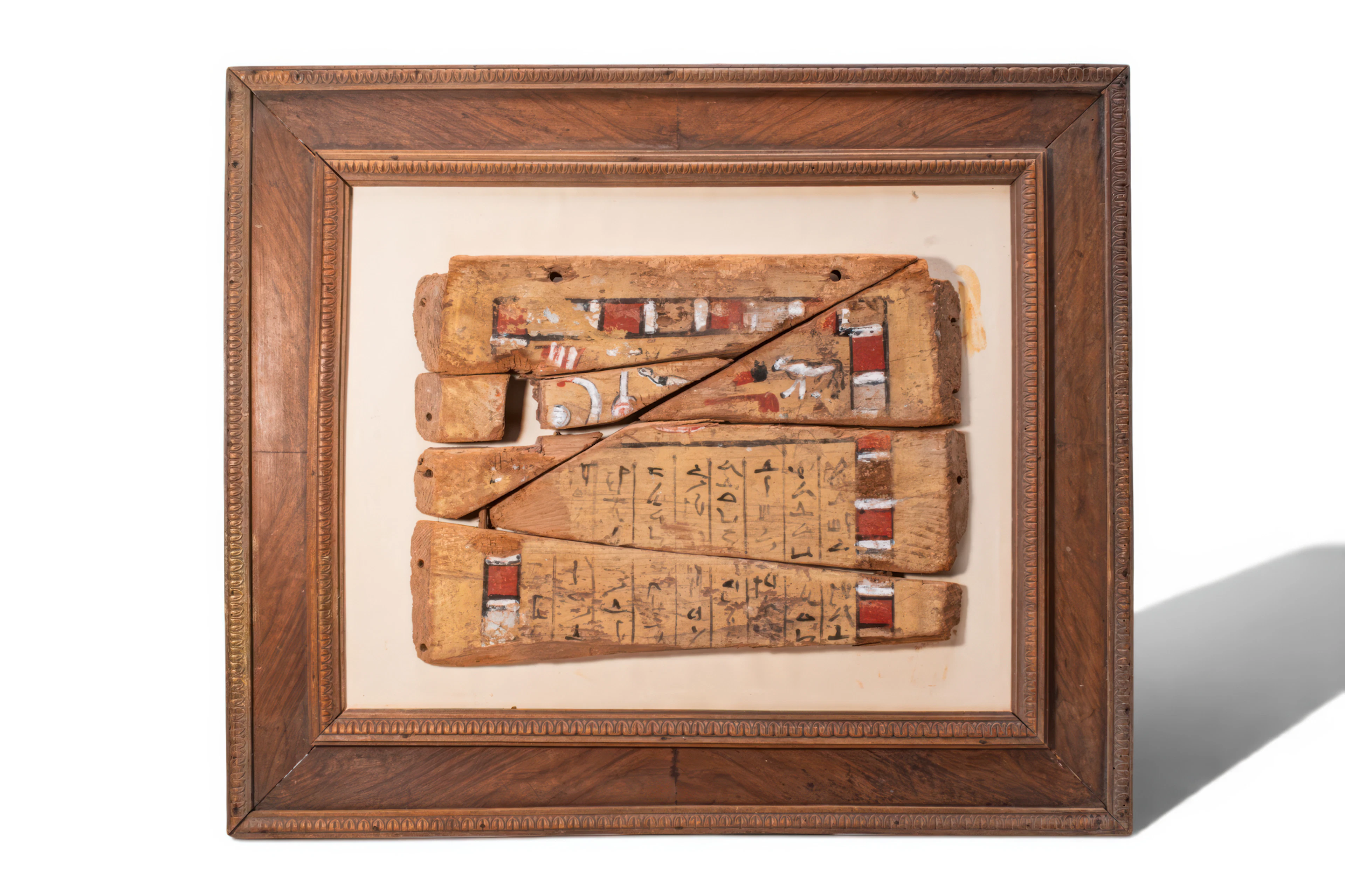 EGYPTIAN PAINTED WOODEN COFFIN PANEL OF NEFER-KA