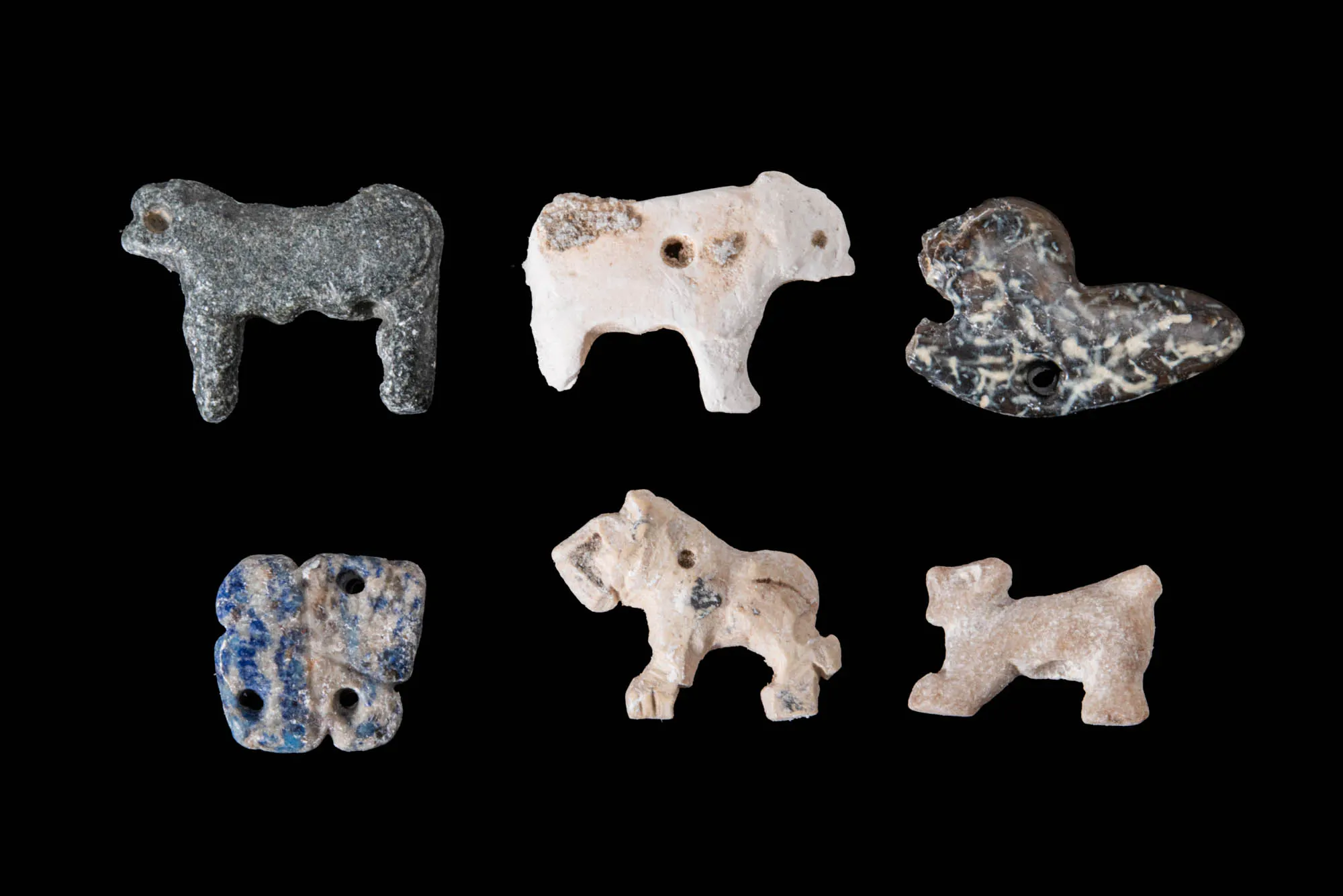 Shellstone Syria MESOPOTAMIAN AND SYRIAN STONE AMULETS OF STANDING ANIMALS AND LION ...