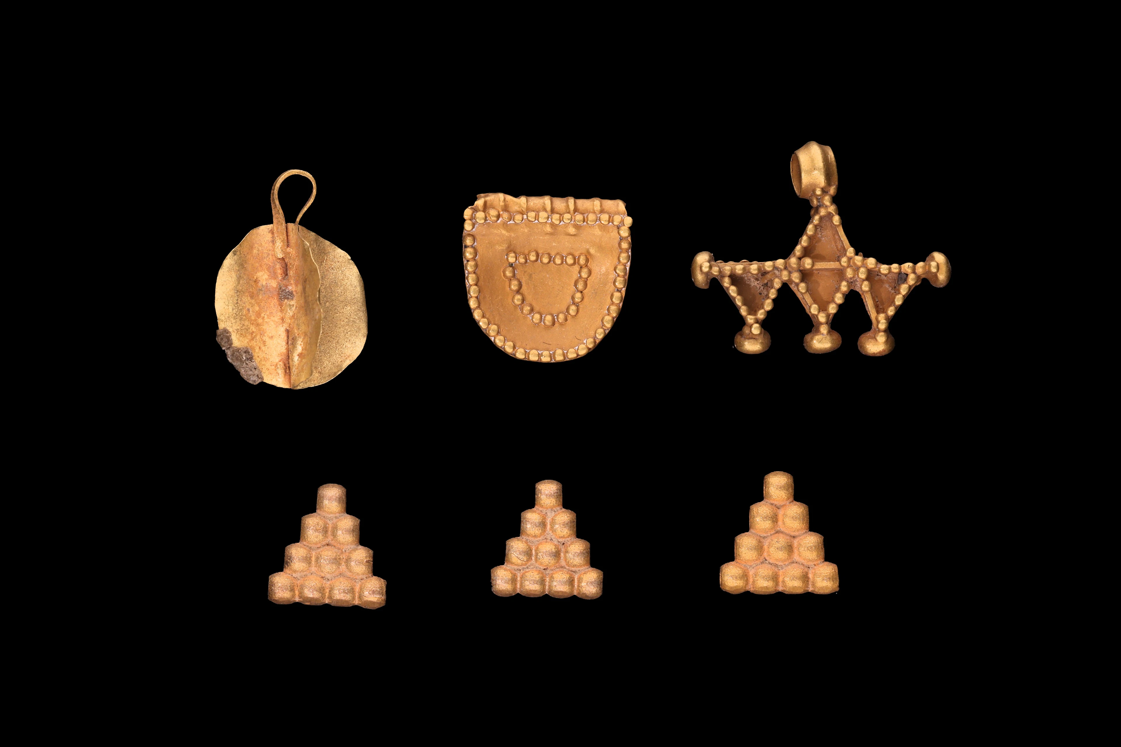 COLLECTION OF GREEK GOLD PENDANTS