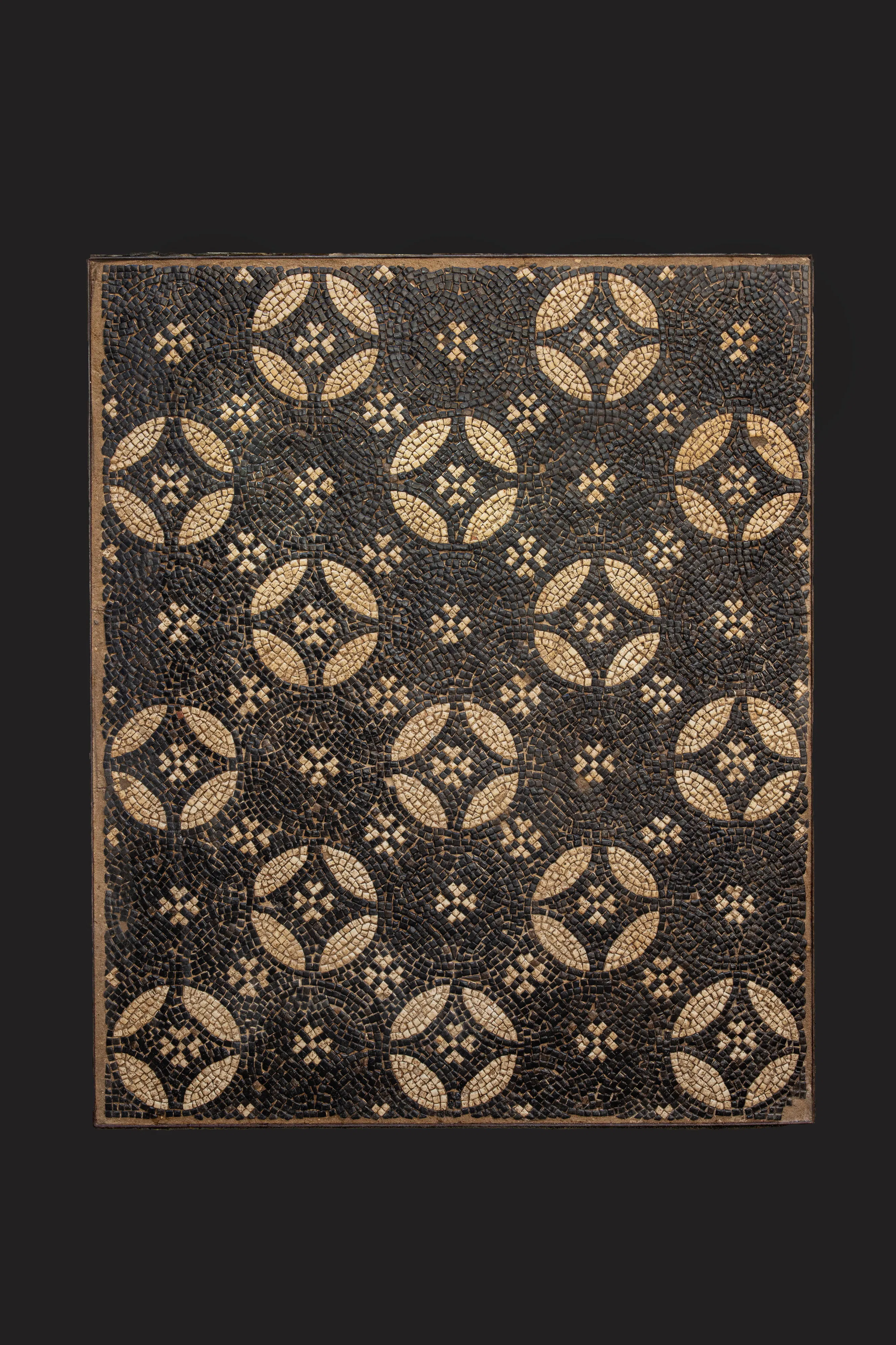 ROMAN MOSAIC PANEL WITH GEOMETRIC MOTIFS, OSTIA STYLE
