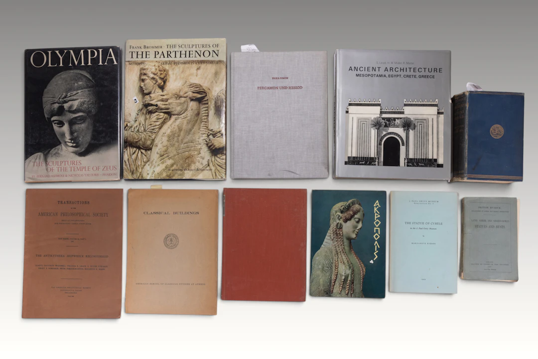 COLLECTION OF BOOKS ON GREEK ART AND CULTURE - EX LIBRARY OF ROBIN SIMS