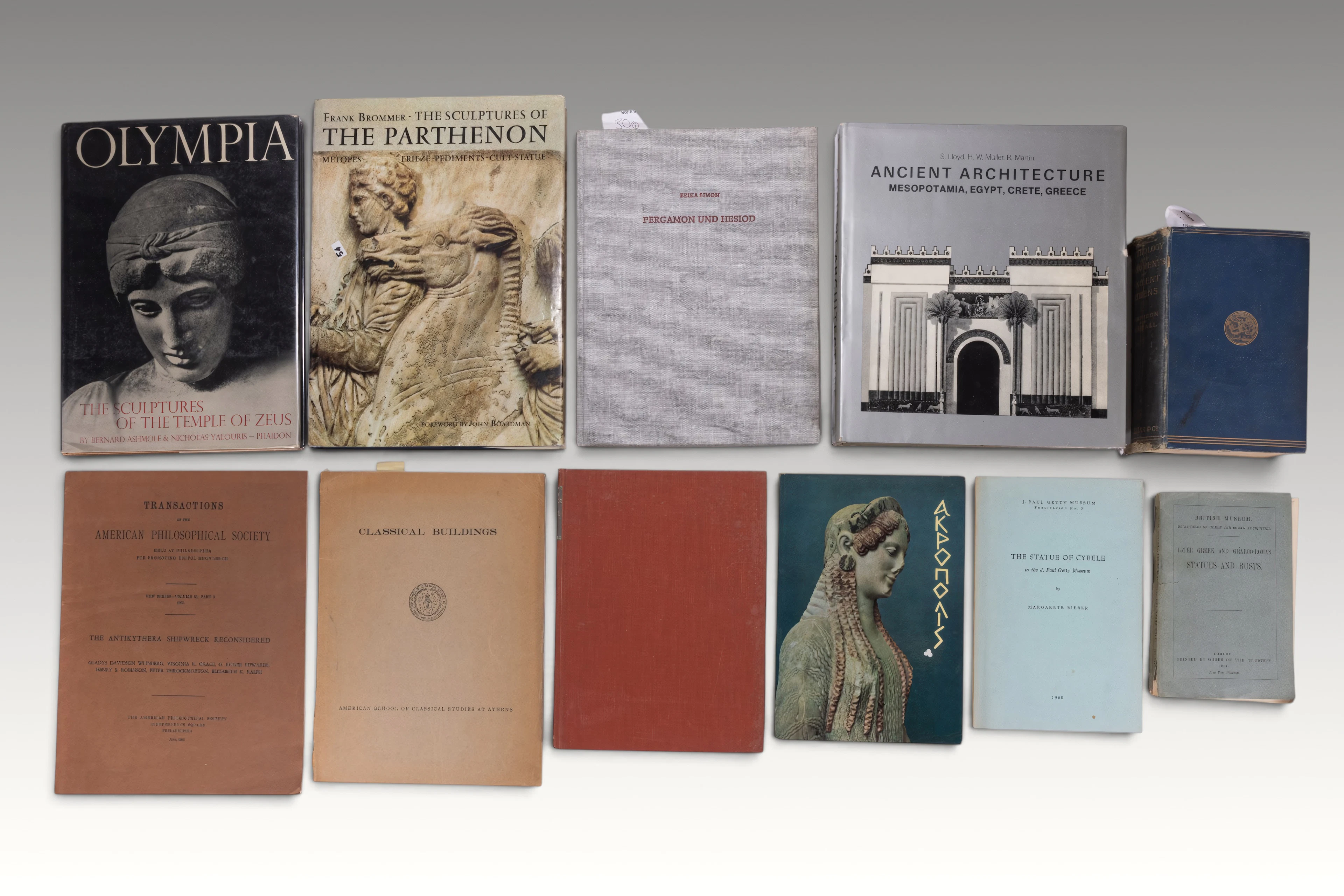 COLLECTION OF BOOKS ON GREEK ART AND CULTURE - EX LIBRARY OF ROBIN SIMS