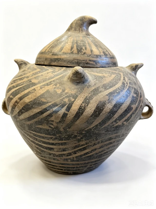 CHINESE MAJIAYAO PAINTED JAR WITH COVER