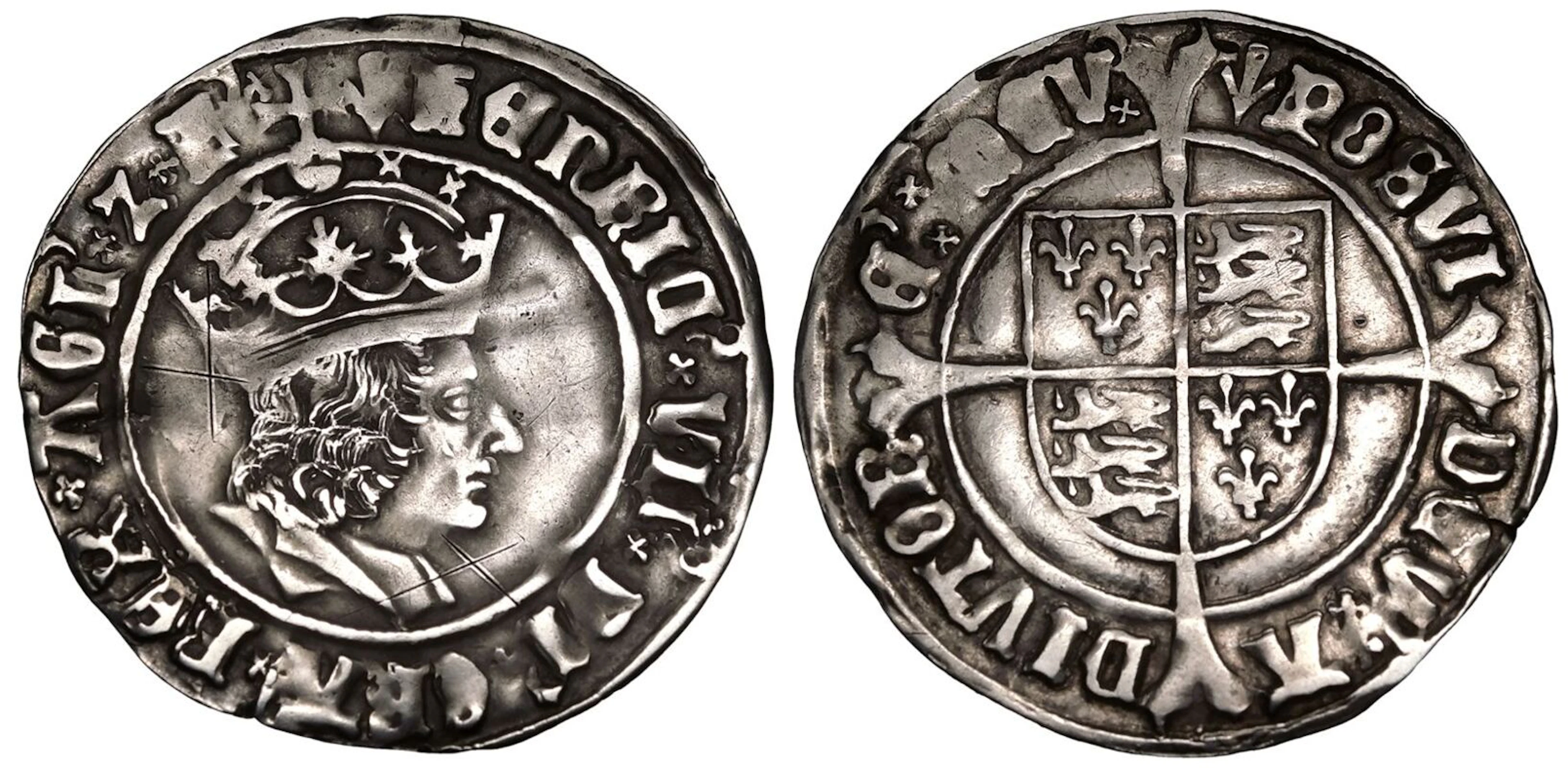 ND (1505-1509) Silver Groat mm. Pheon 53 Near Very Fine