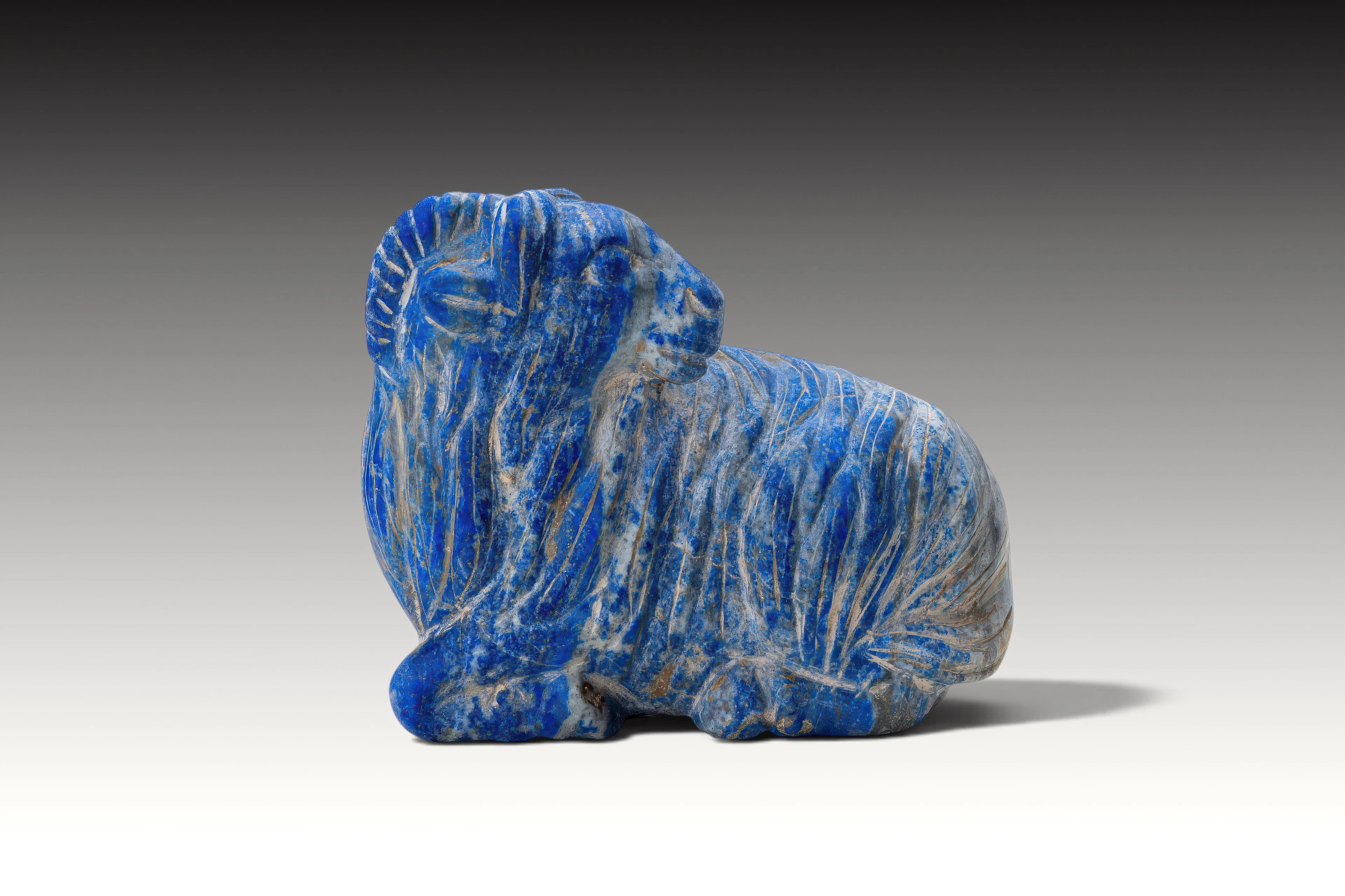 RARE MESOPOTAMIAN LAPIS LAZULI RAM FIGURINE