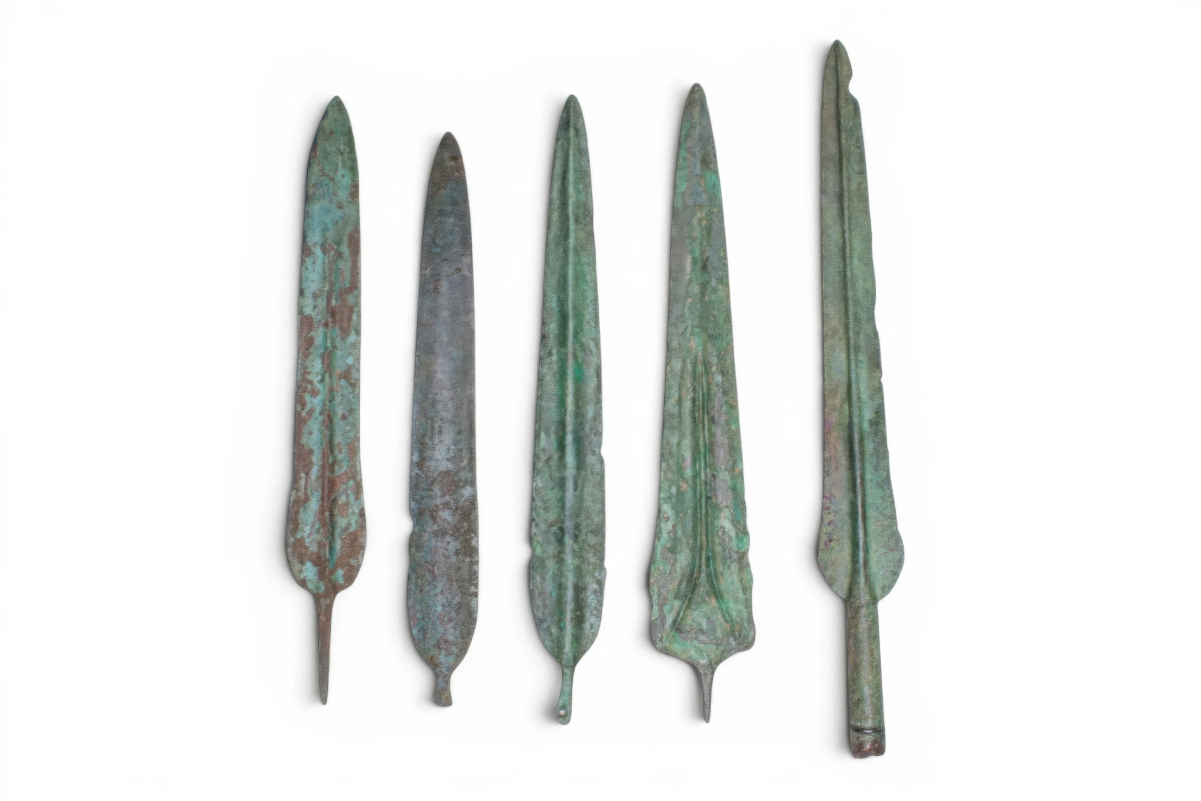 COLLECTION OF BRONZE AGE / EARLY GREEK PERIOD BRONZE SPEARHEADS