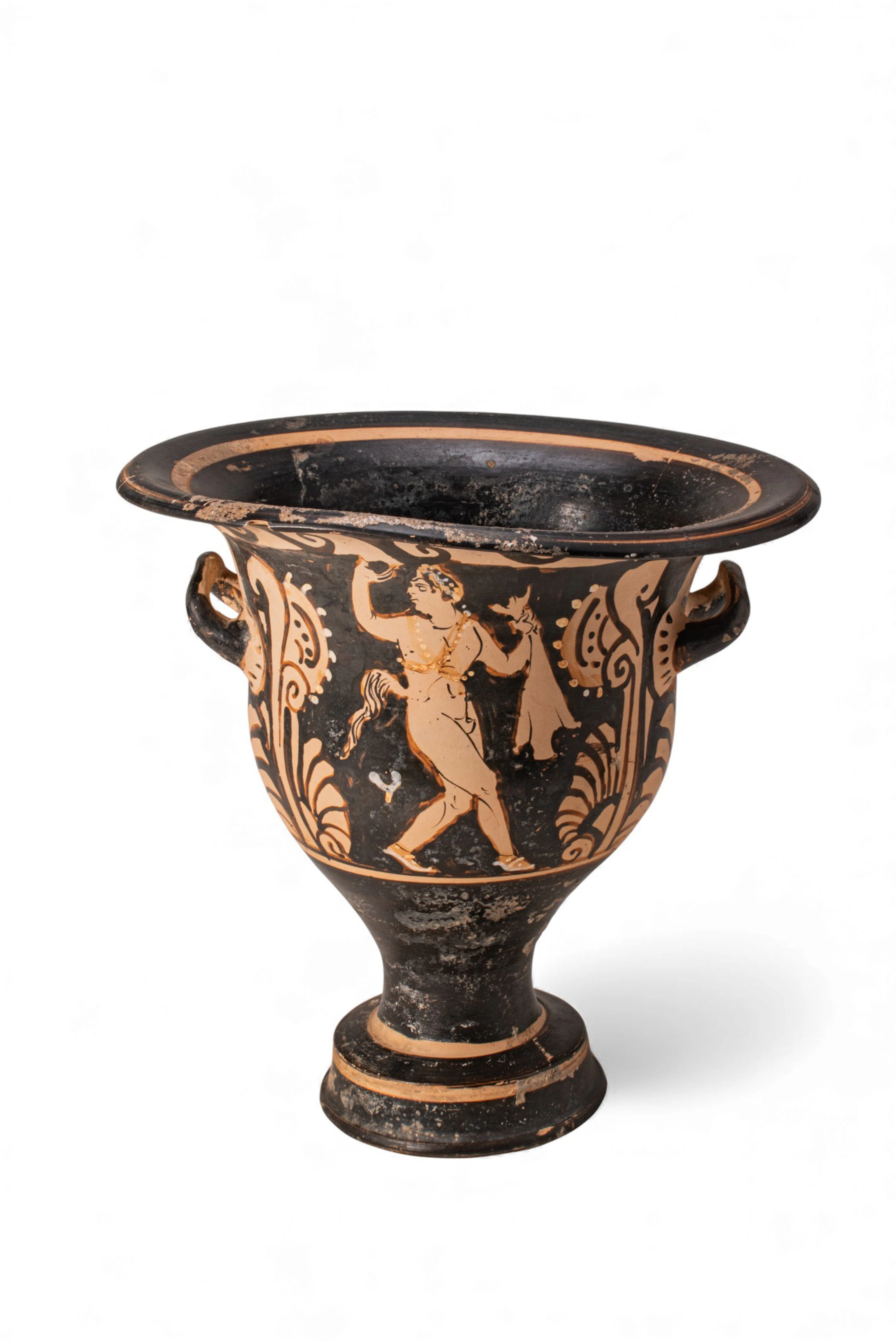 CAMPANIAN RED-FIGURE KRATER WITH SATYR