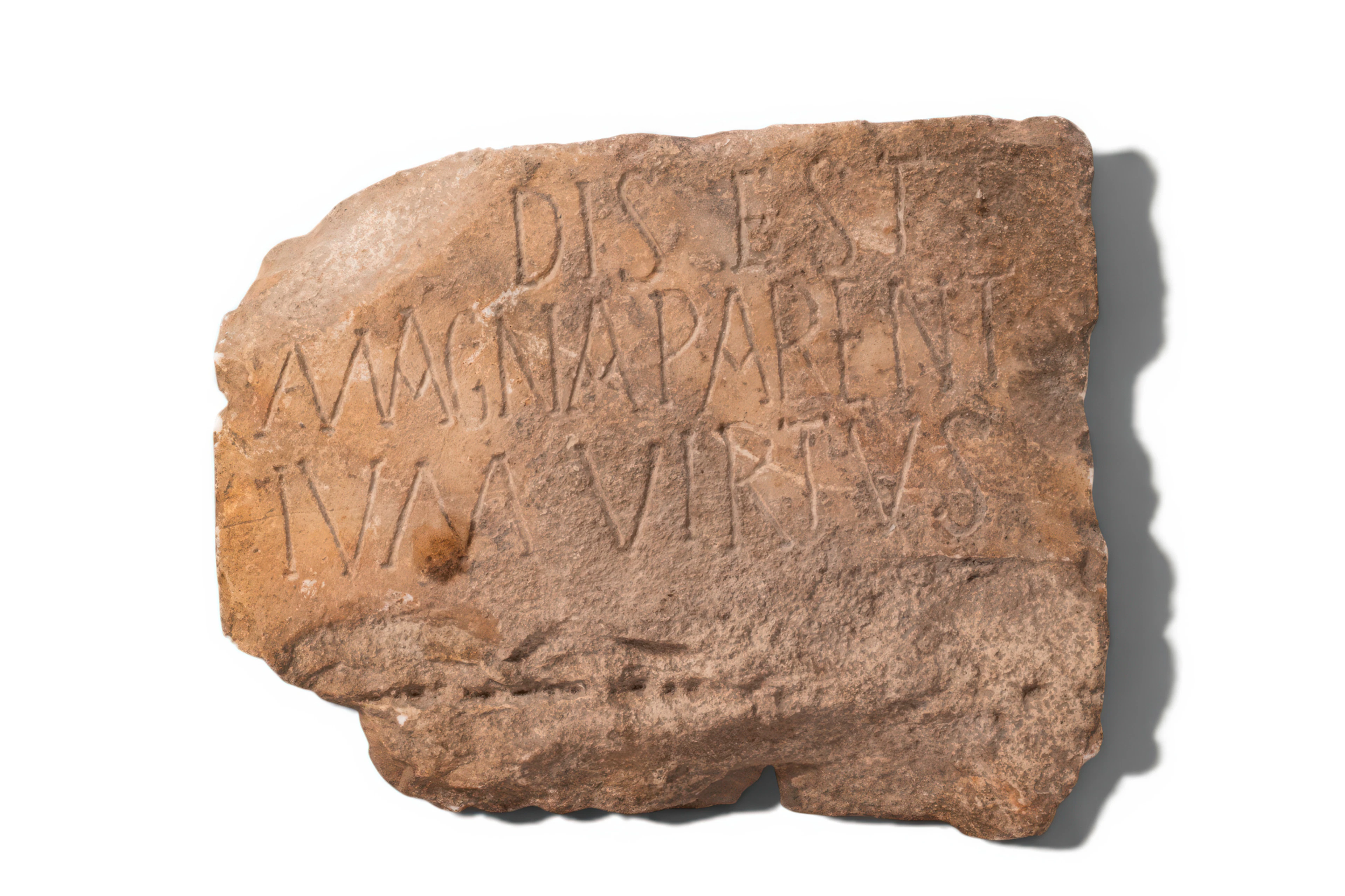 ROMAN MARBLE STELA WITH DEDICATORY INSCRIPTION