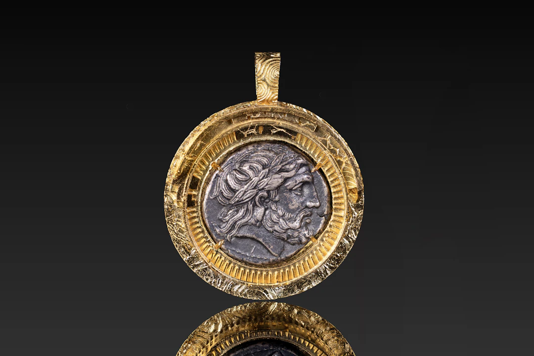 KINGDOM OF MACEDON SILVER TETRADRACHM OF PHILIP II IN A GOLD-PLATED