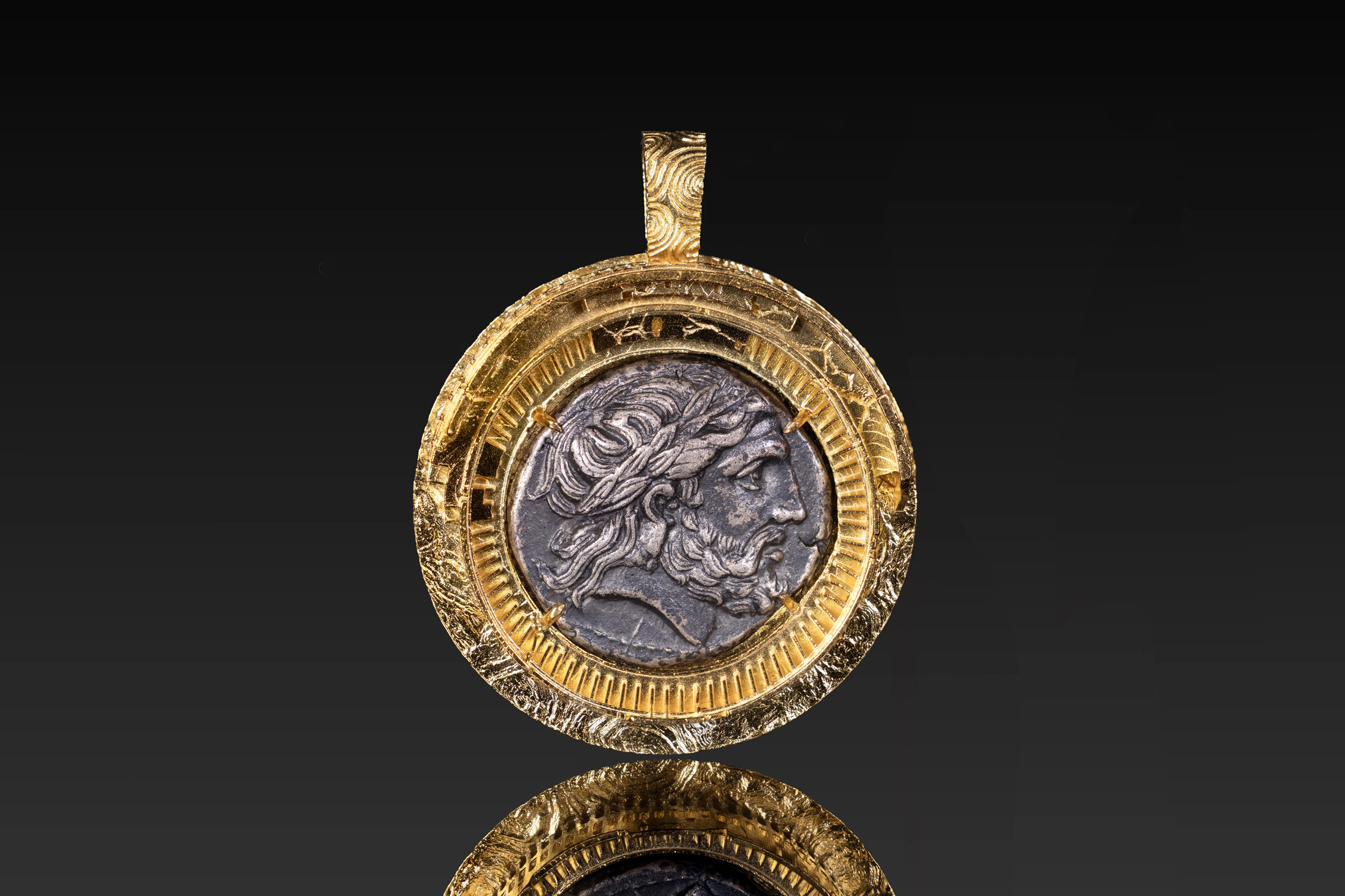 KINGDOM OF MACEDON SILVER TETRADRACHM OF PHILIP II IN A GOLD-PLATED