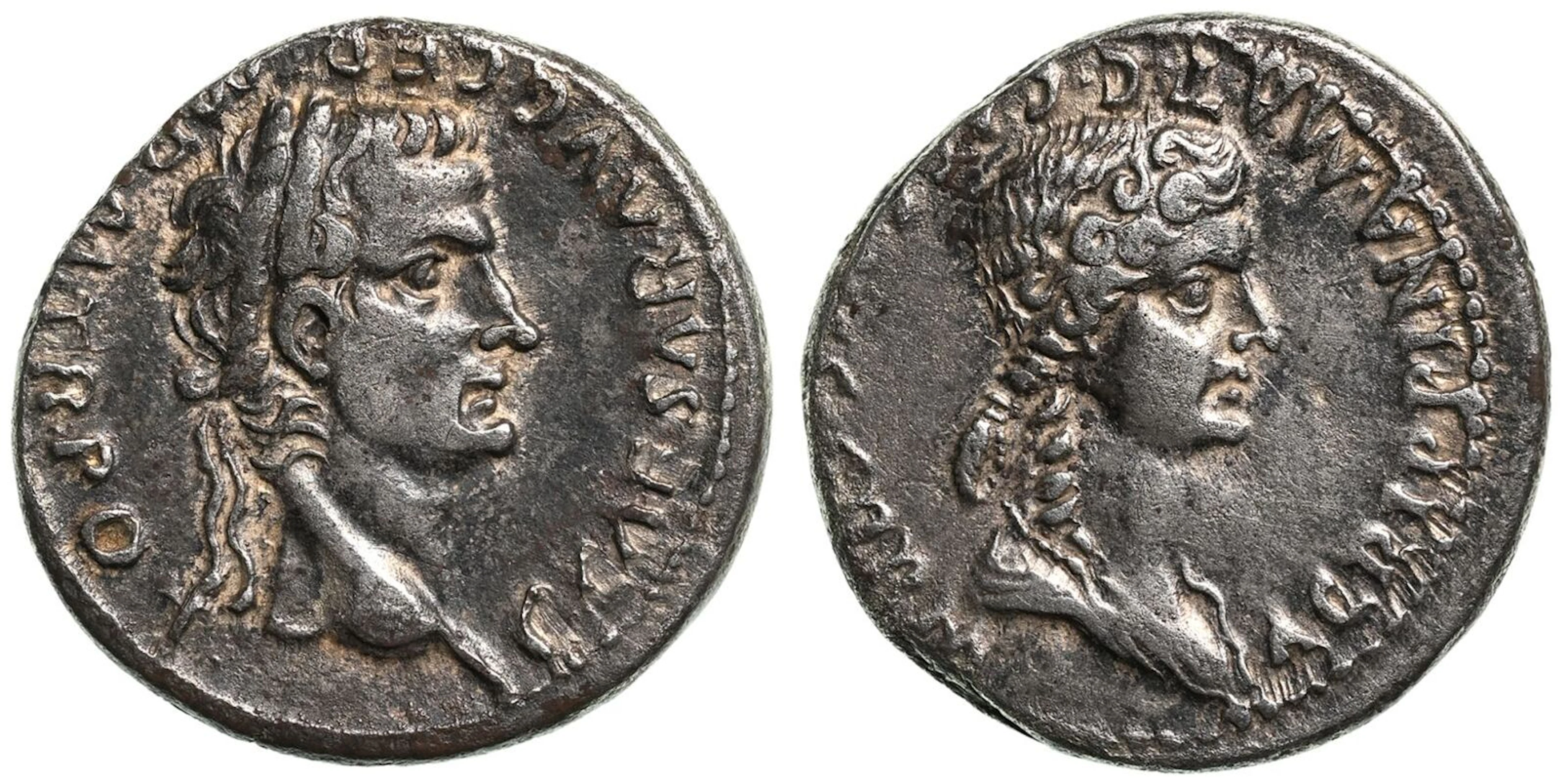 Caligula, with Agrippina Senior AR Denarius