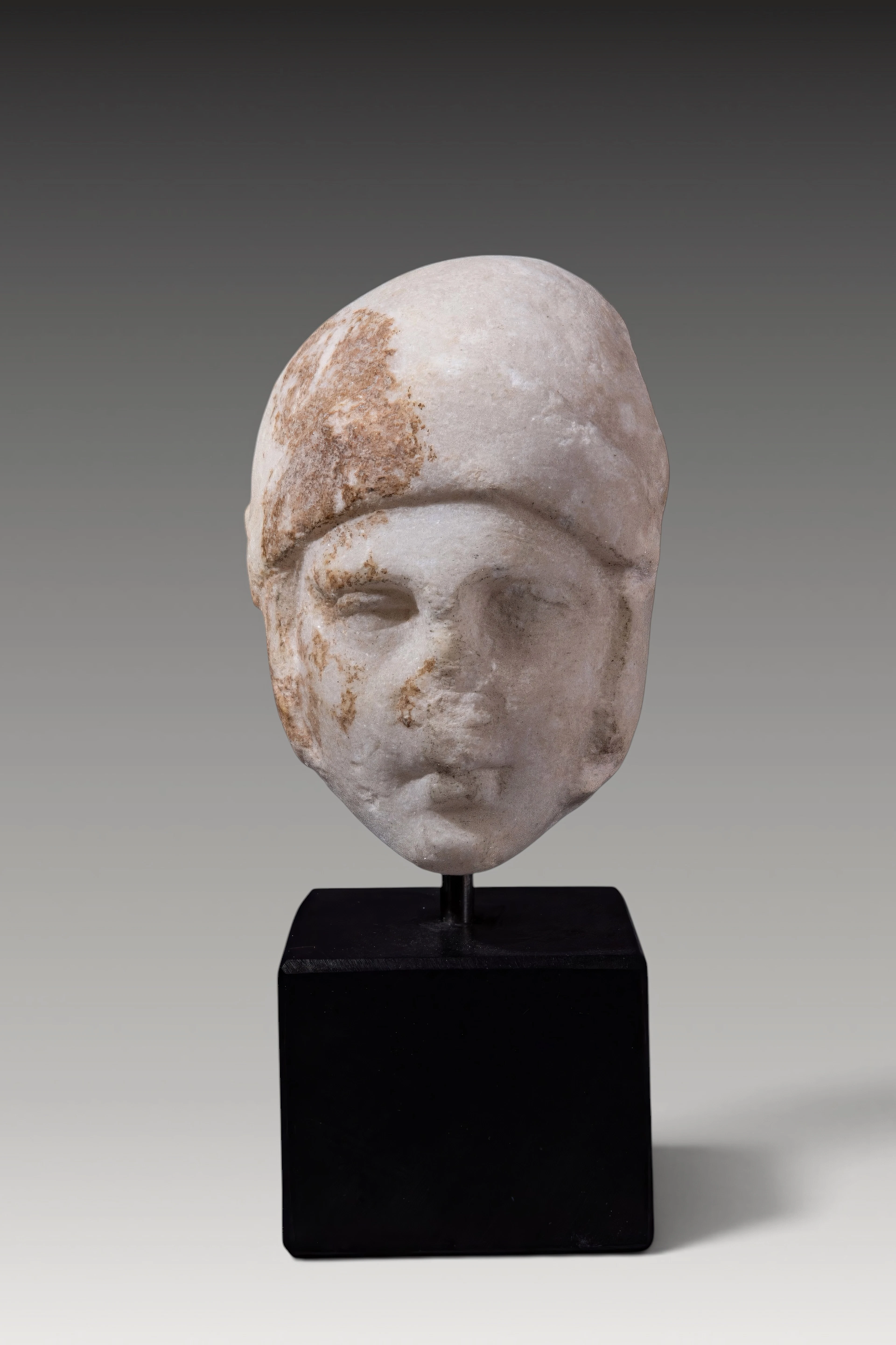 ROMAN MARBLE HEAD OF ARES BORGHESE TYPE