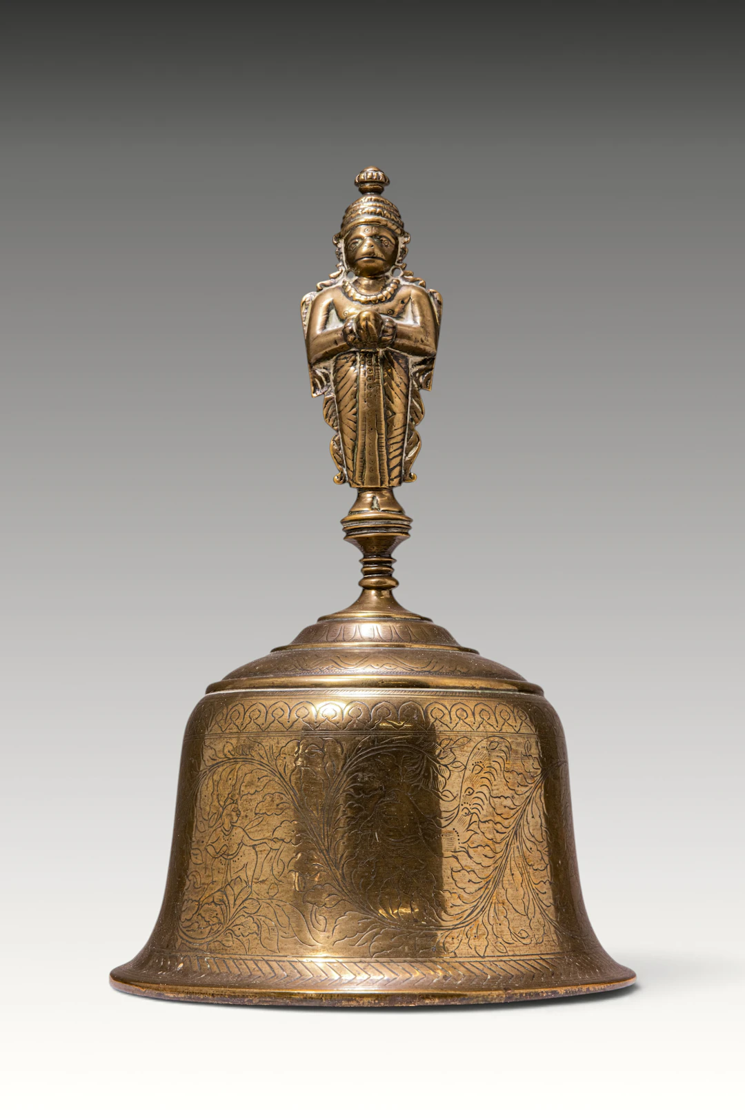 INDIAN BRASS BELL WITH HANUMAN