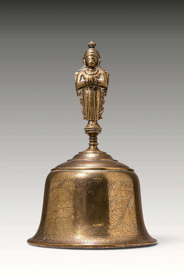 INDIAN BRASS BELL WITH HANUMAN