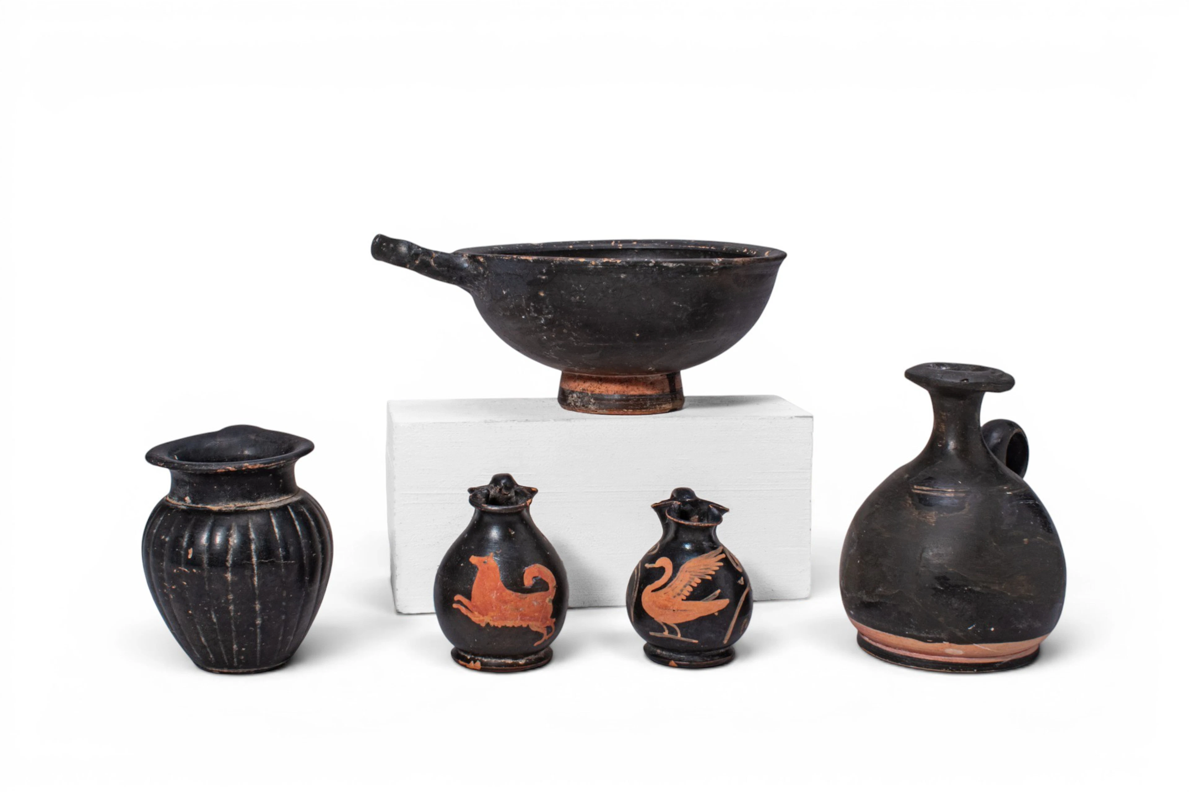 COLLECTION OF GREEK BLACK-GLAZED AND RED-FIGURE VESSELS