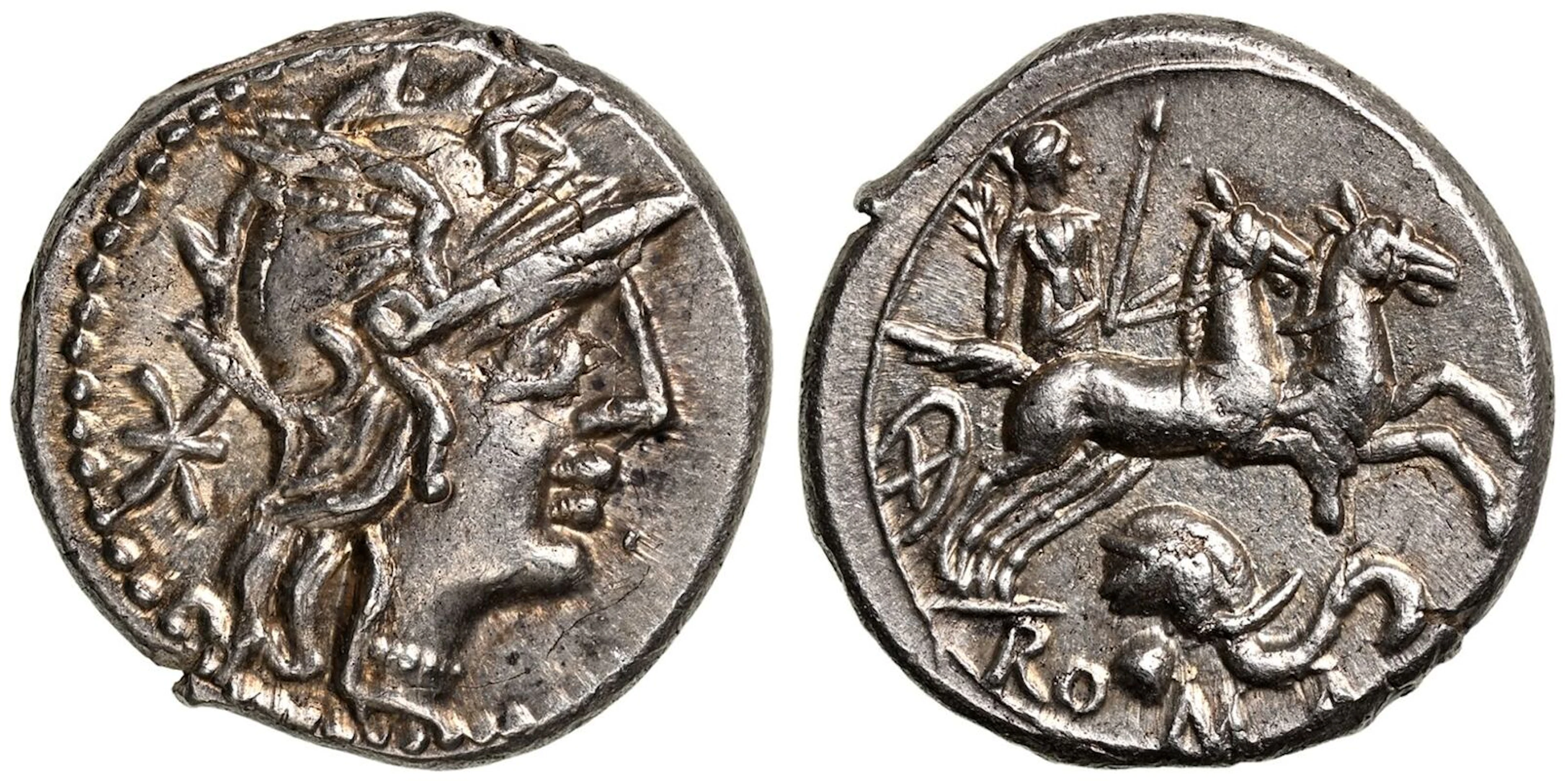 L. Caecilius Metellus Diadematus AR Denarius