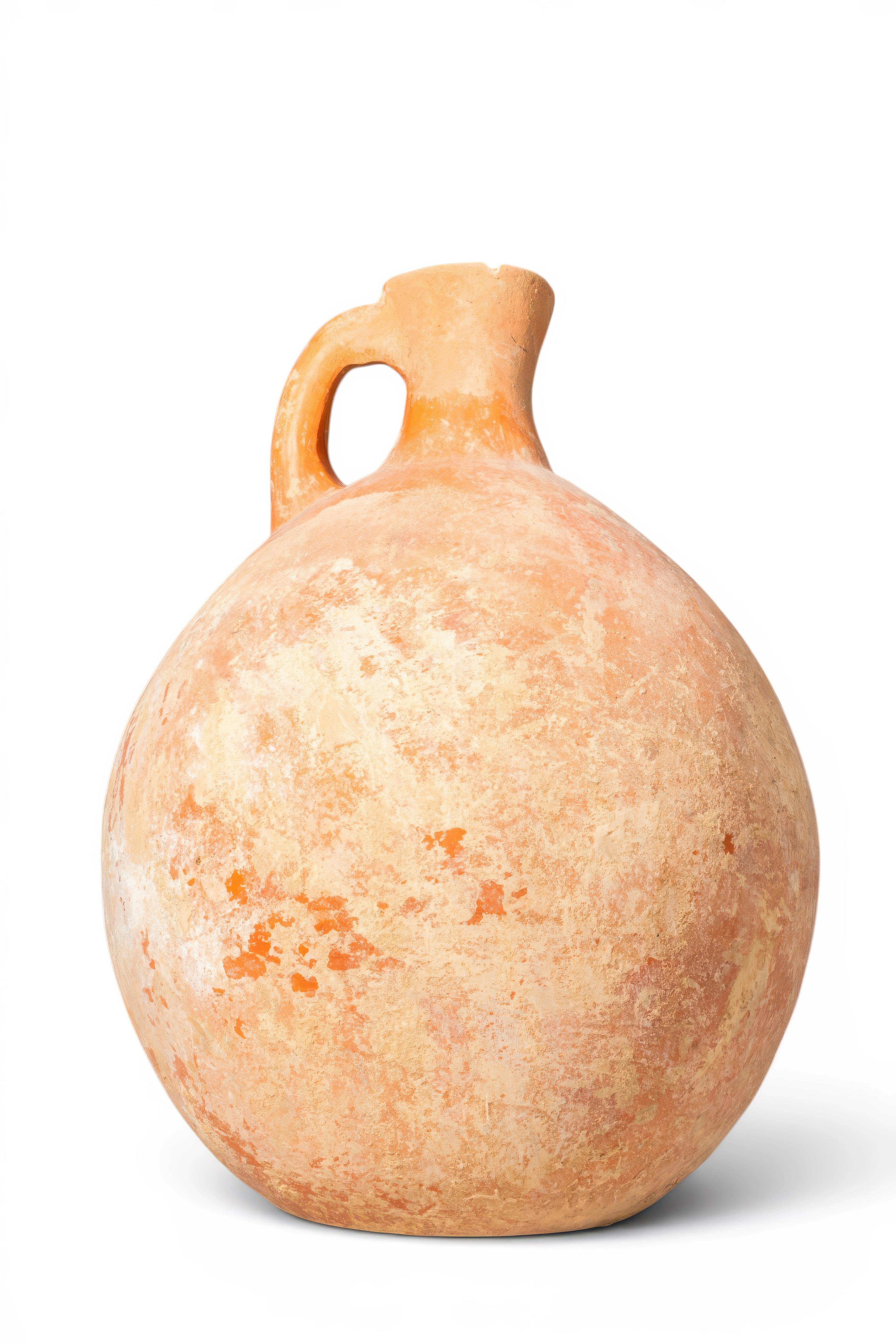 LARGE CYPRIOT TERRACOTTA GLOBULAR JUG