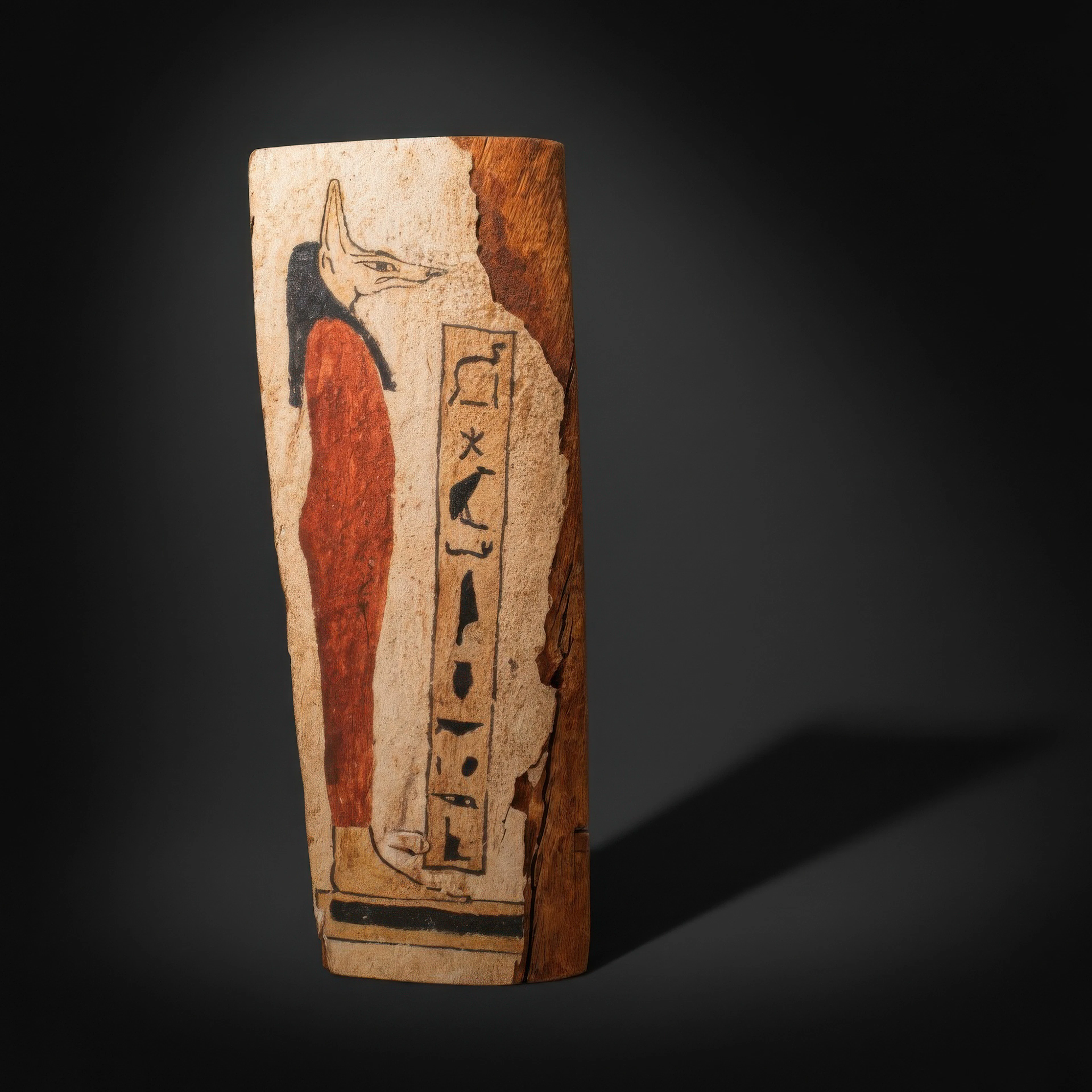 EGYPTIAN COFFIN FRAGMENT WITH DUAMUTEF