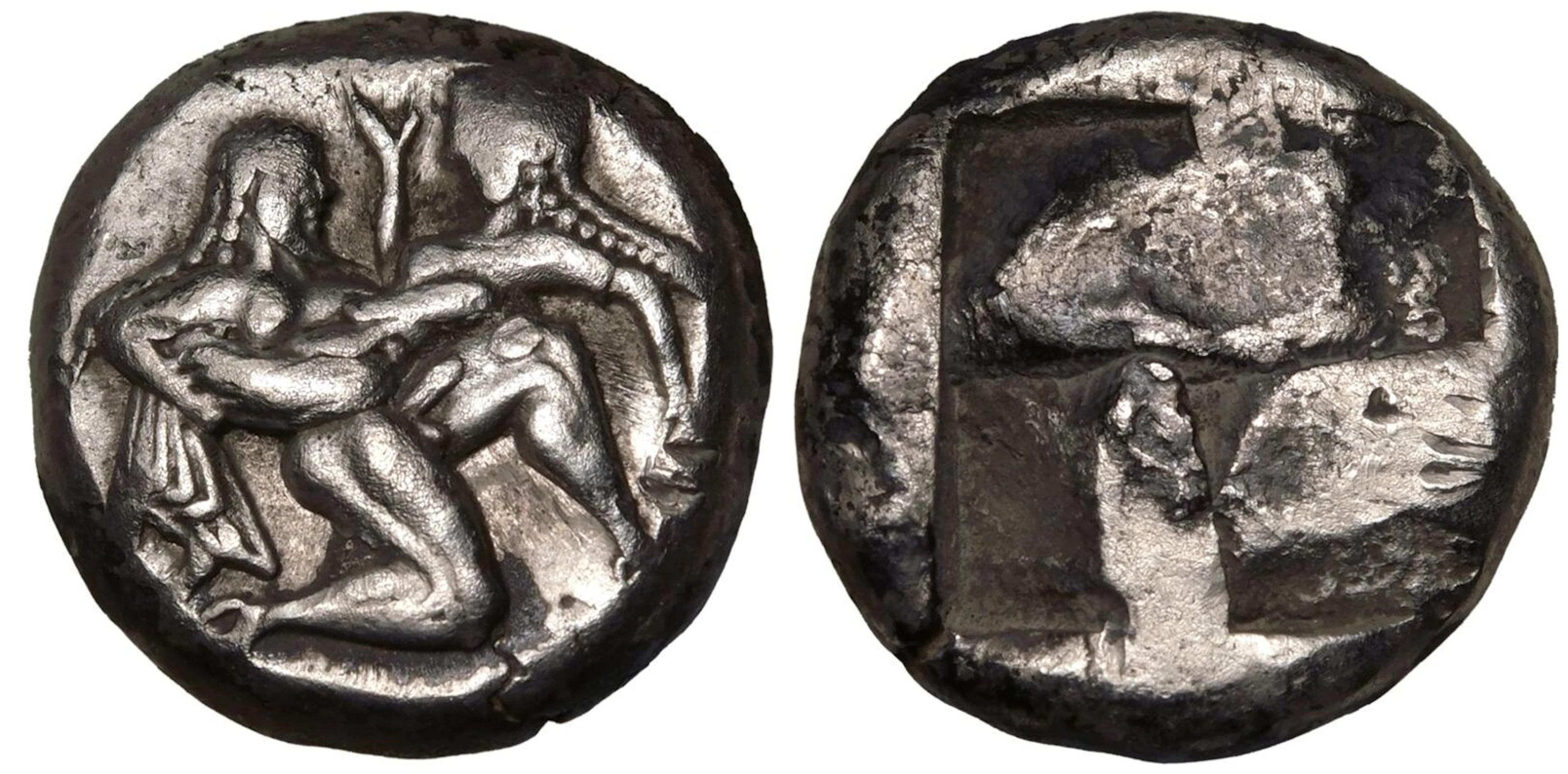 Ancient Greece: Islands off Thrace, Thasos circa 520-500 BC AR Stater