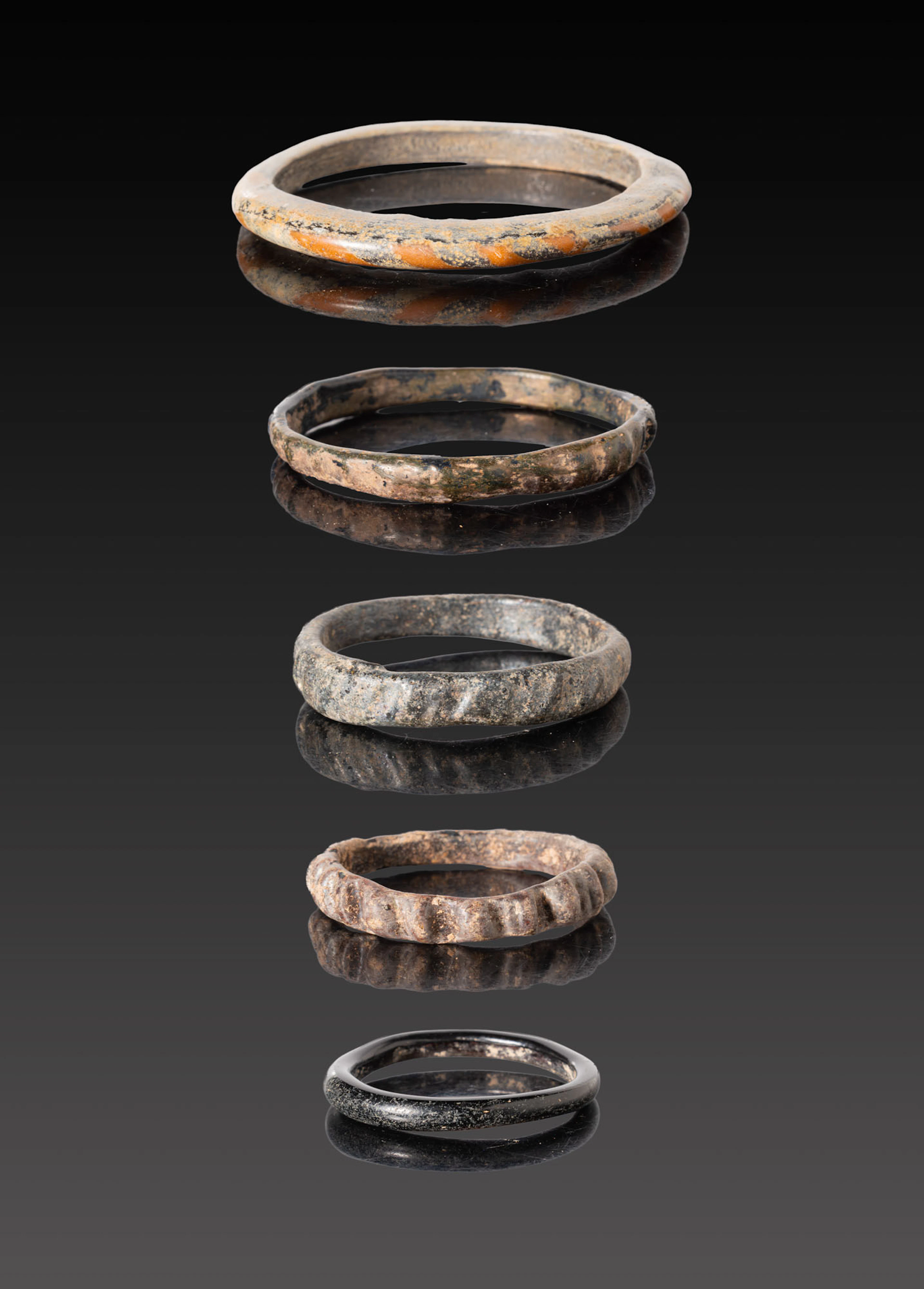 COLLECTION OF ROMAN GLASS BRACELETS
