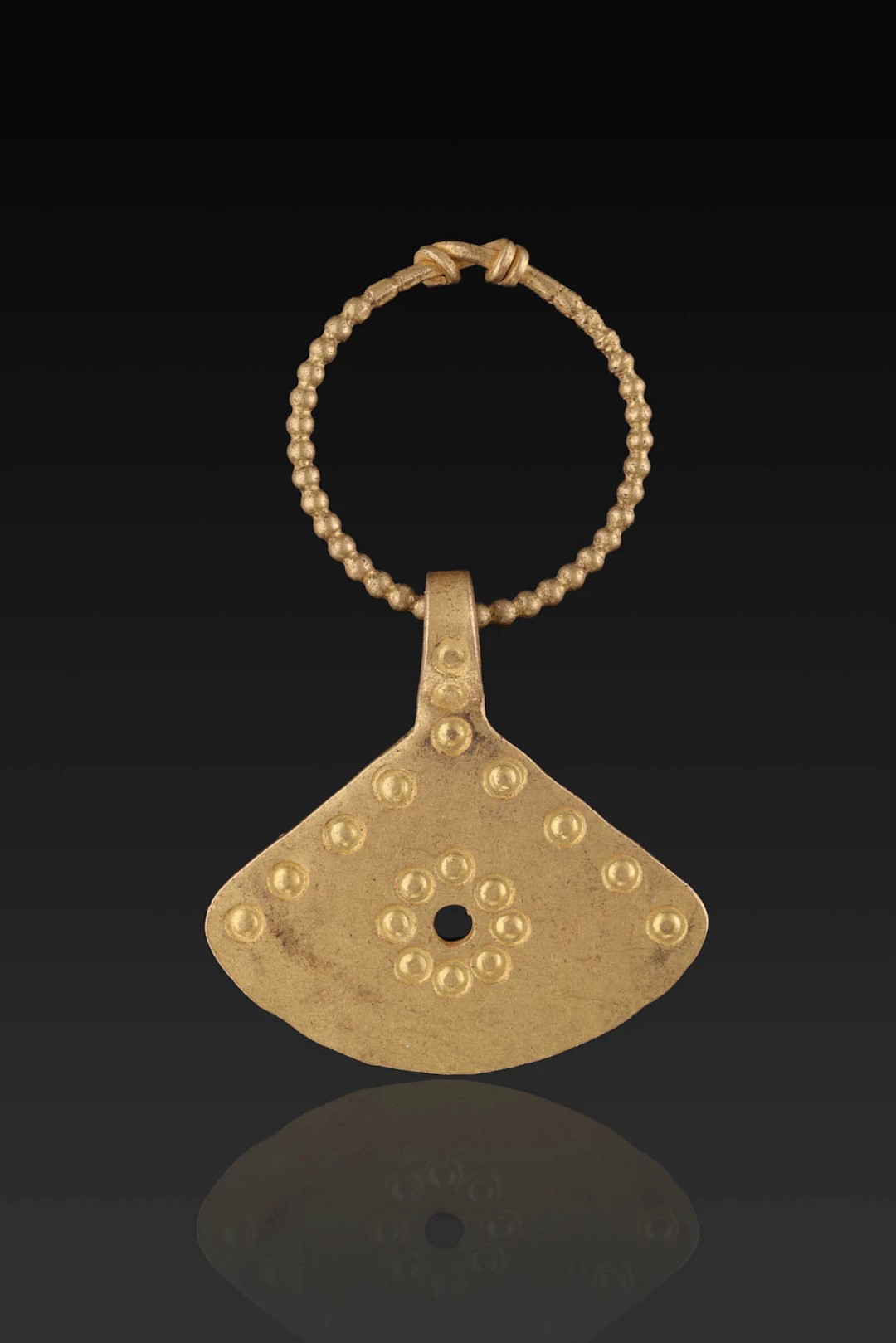 RARE VIKING GOLD HAMMER-SHAPED PENDANT