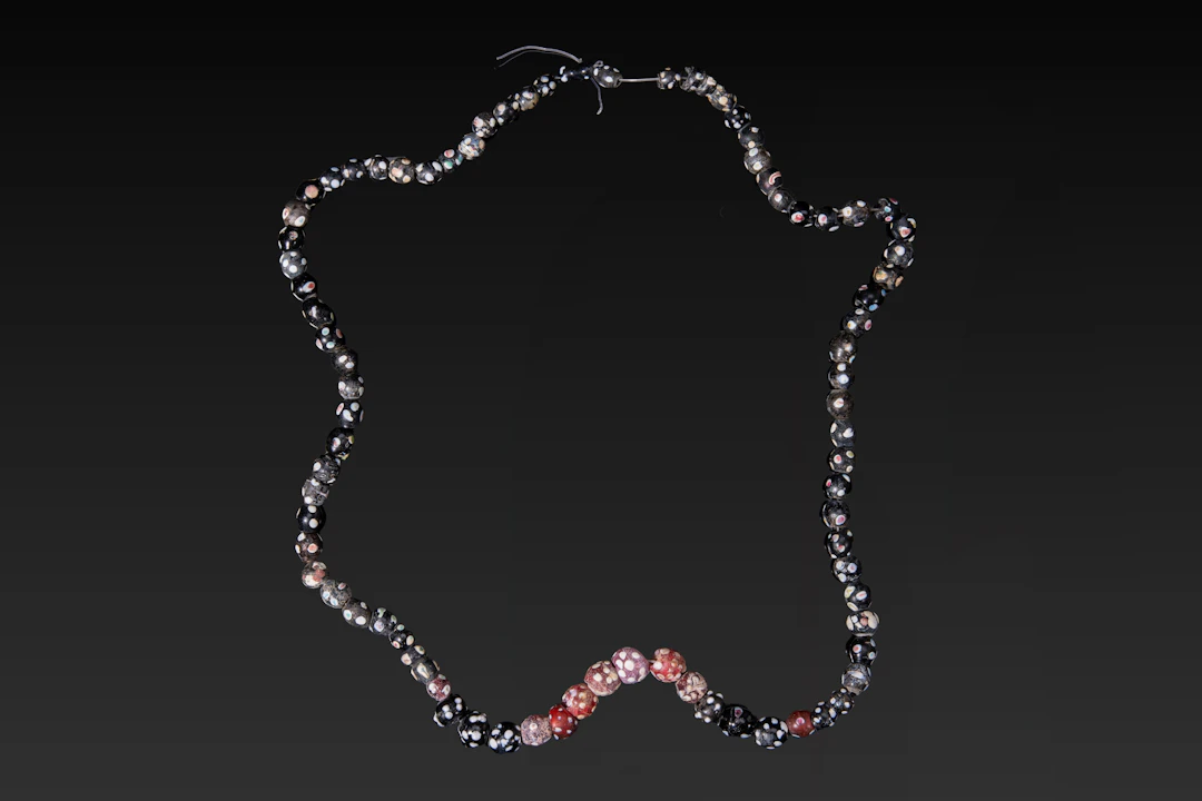 GREEK GLASS NECKLACE WITH EYE BEADS