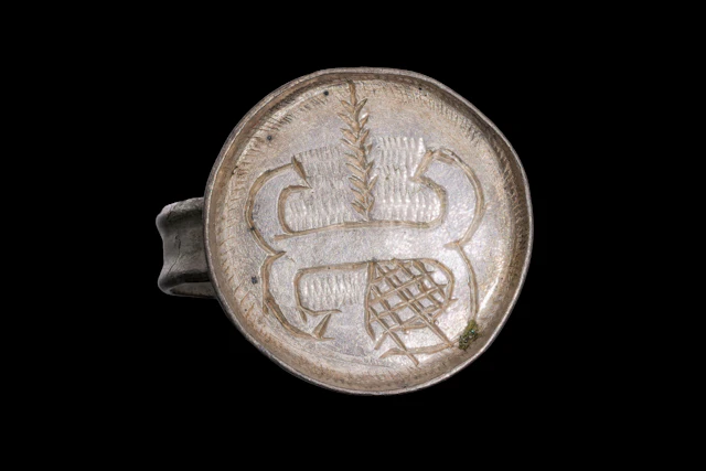CRUSADER SILVER RING WITH CHRIST MONOGRAM