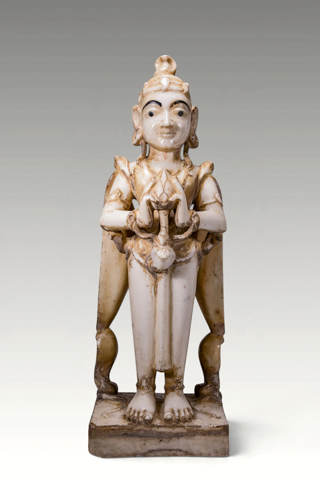 BURMESE MARBLE FIGURE OF VISHNU