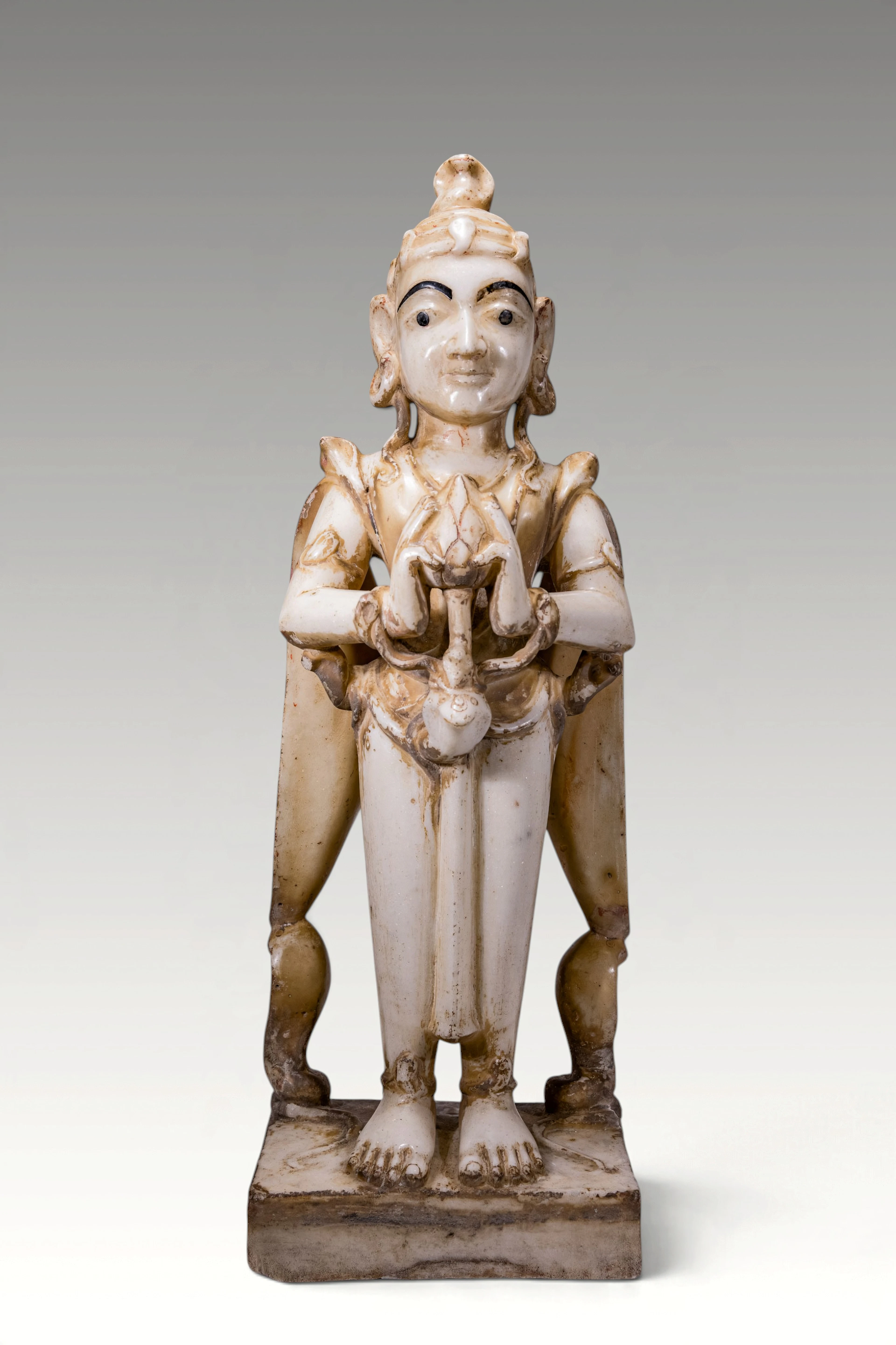 BURMESE MARBLE FIGURE OF VISHNU