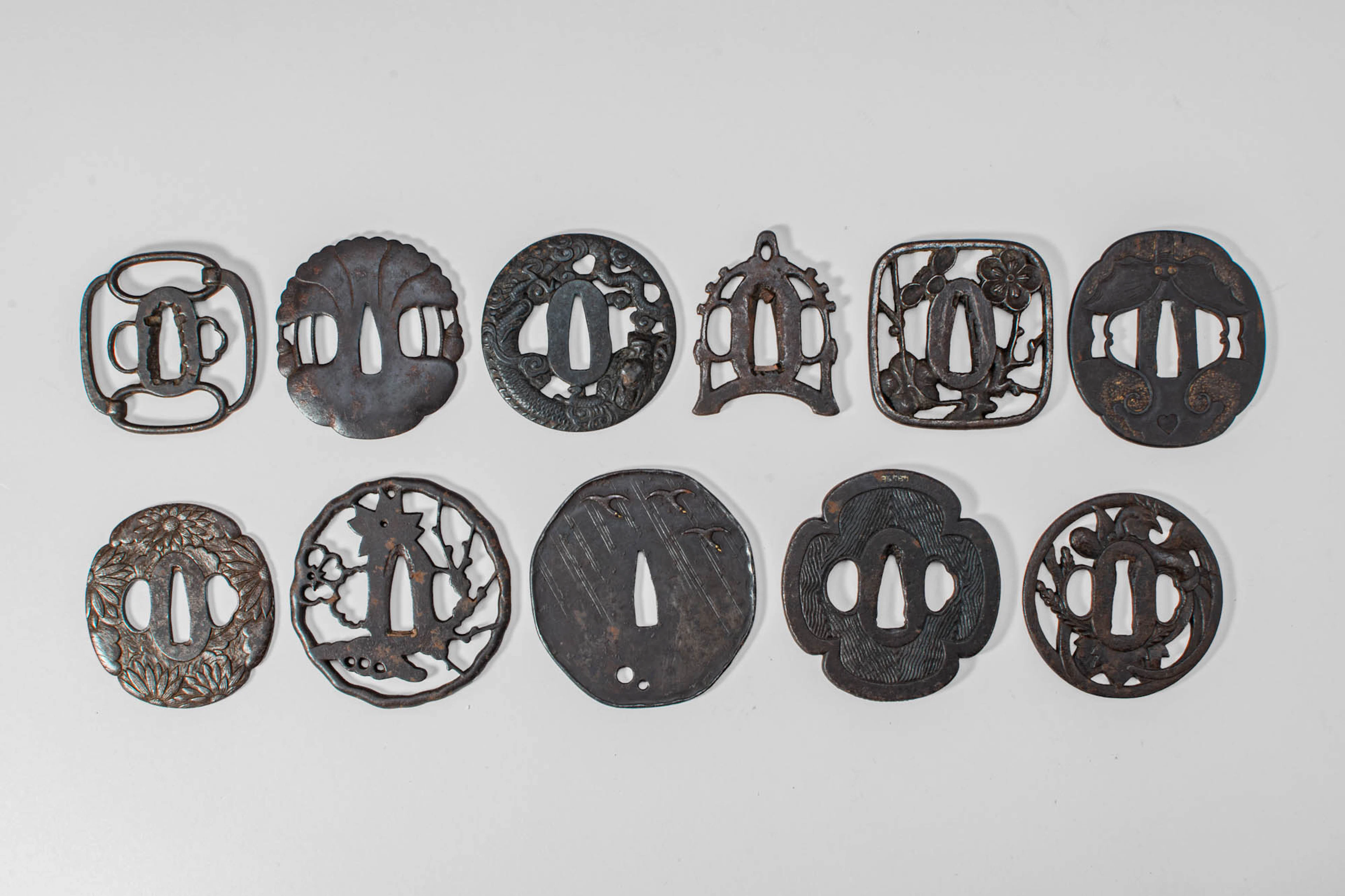 GROUP OF ELEVEN JAPANESE TSUBA