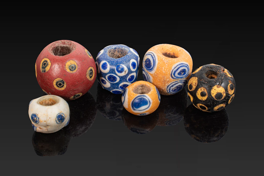 COLLECTION OF GRAECO-PHOENICIAN EYE BEADS