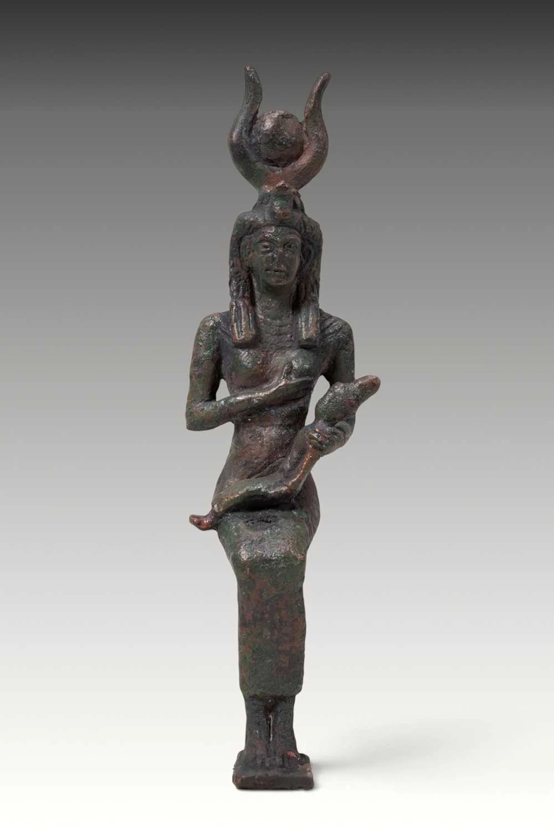 EGYPTIAN BRONZE ISIS LACTANS FIGURINE