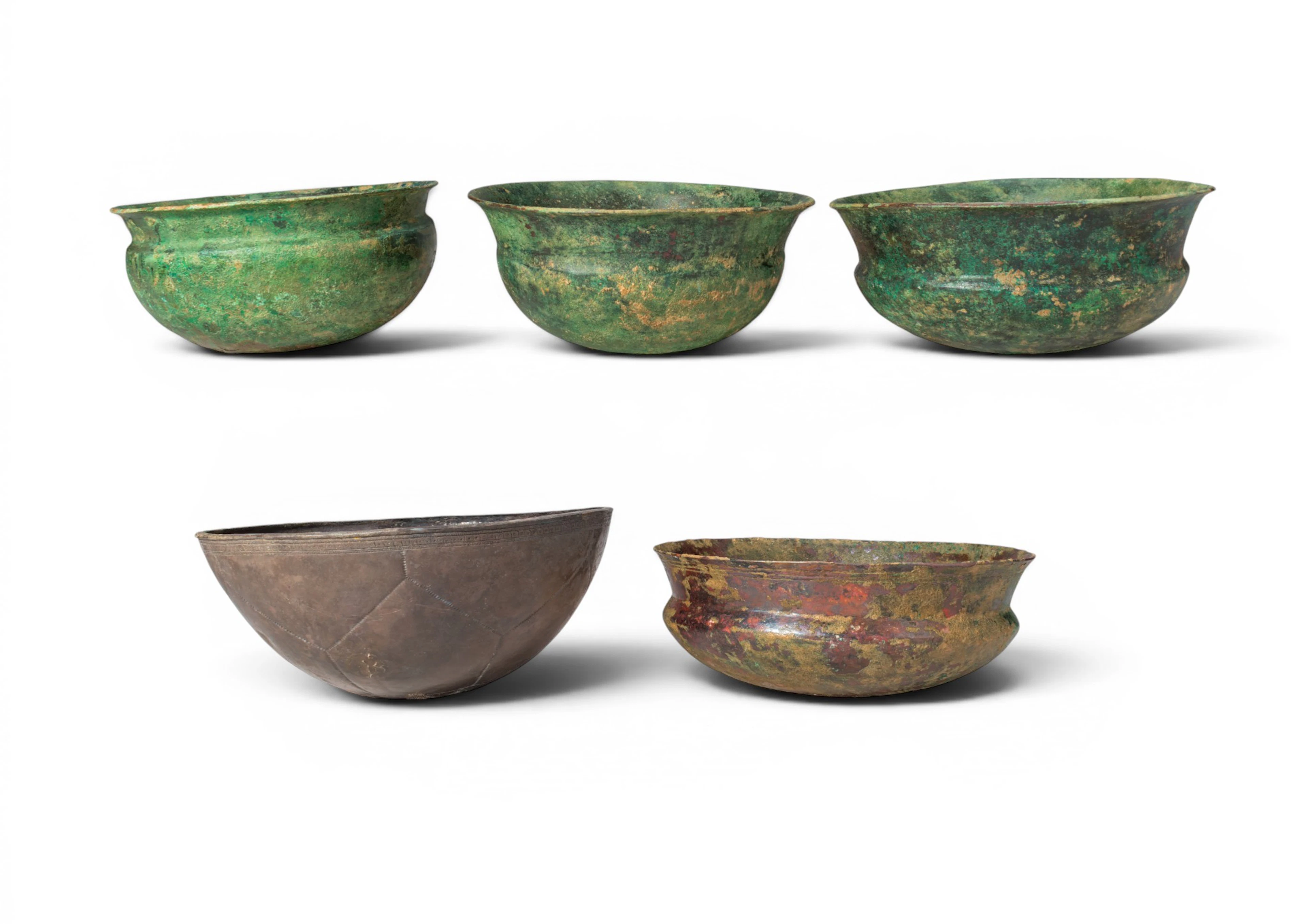 COLLECTION OF ETRUSCAN BRONZE BOWLS