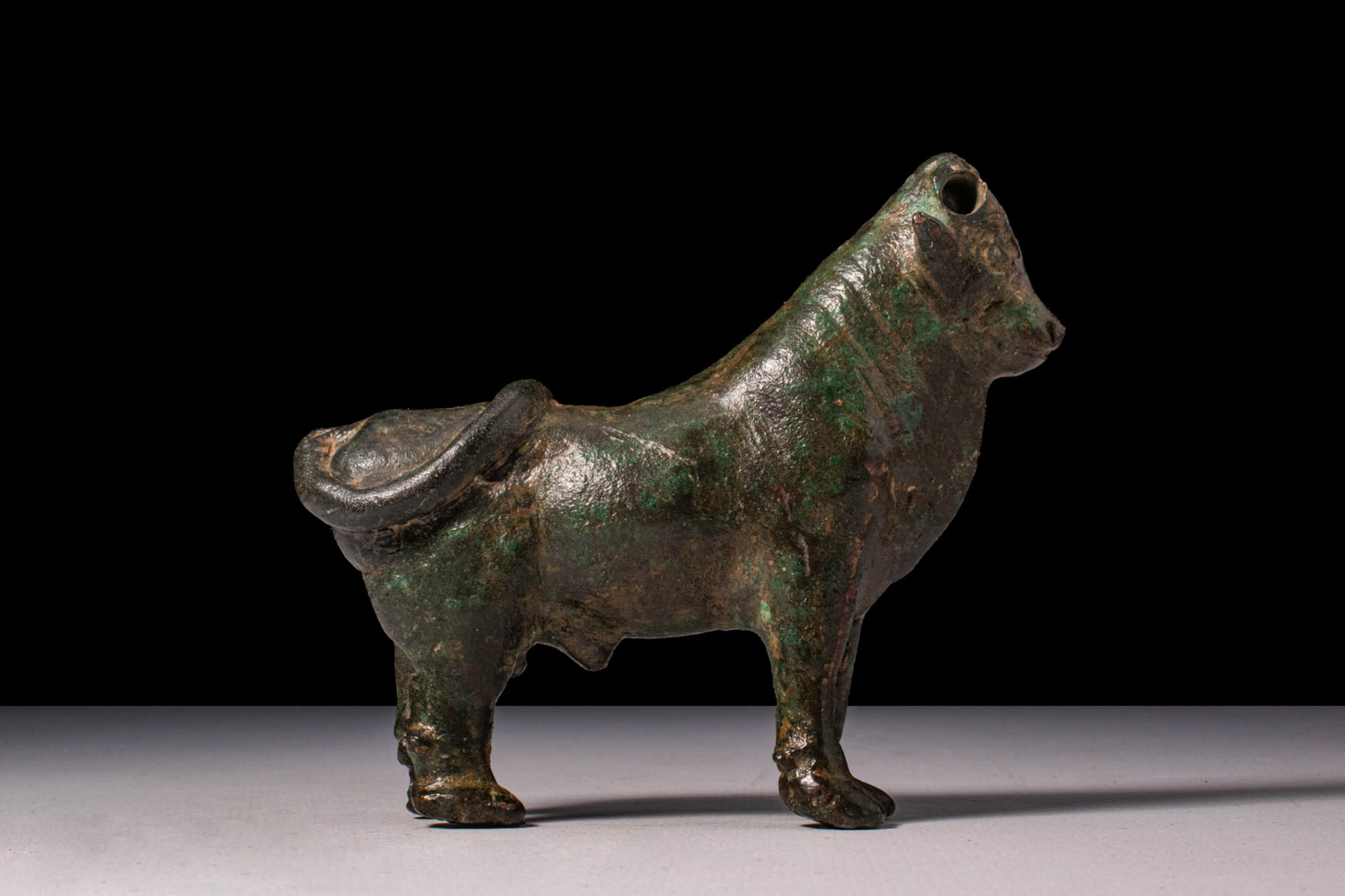 LARGE ROMAN BRONZE APIS-BULL FIGURINE