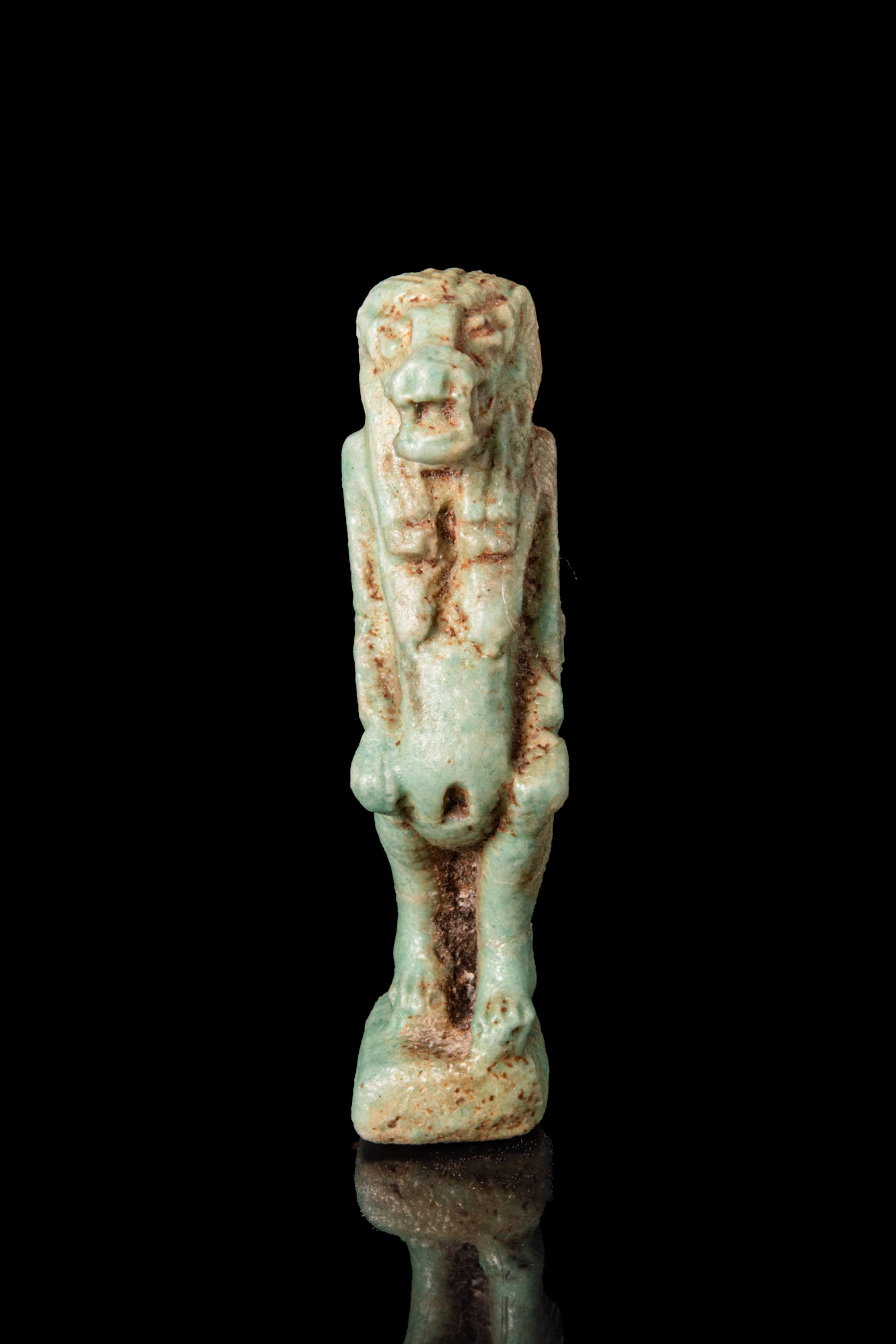 LARGE EGYPTIAN FAIENCE TAWERET