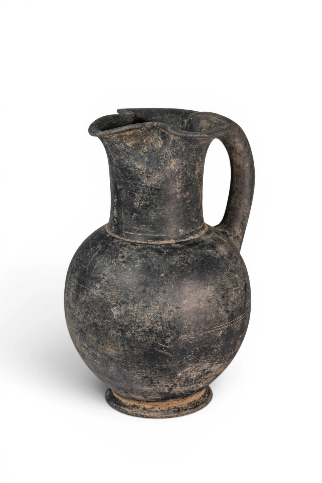STUNNING ETRUSCAN BUCCHERO OINOCHOE