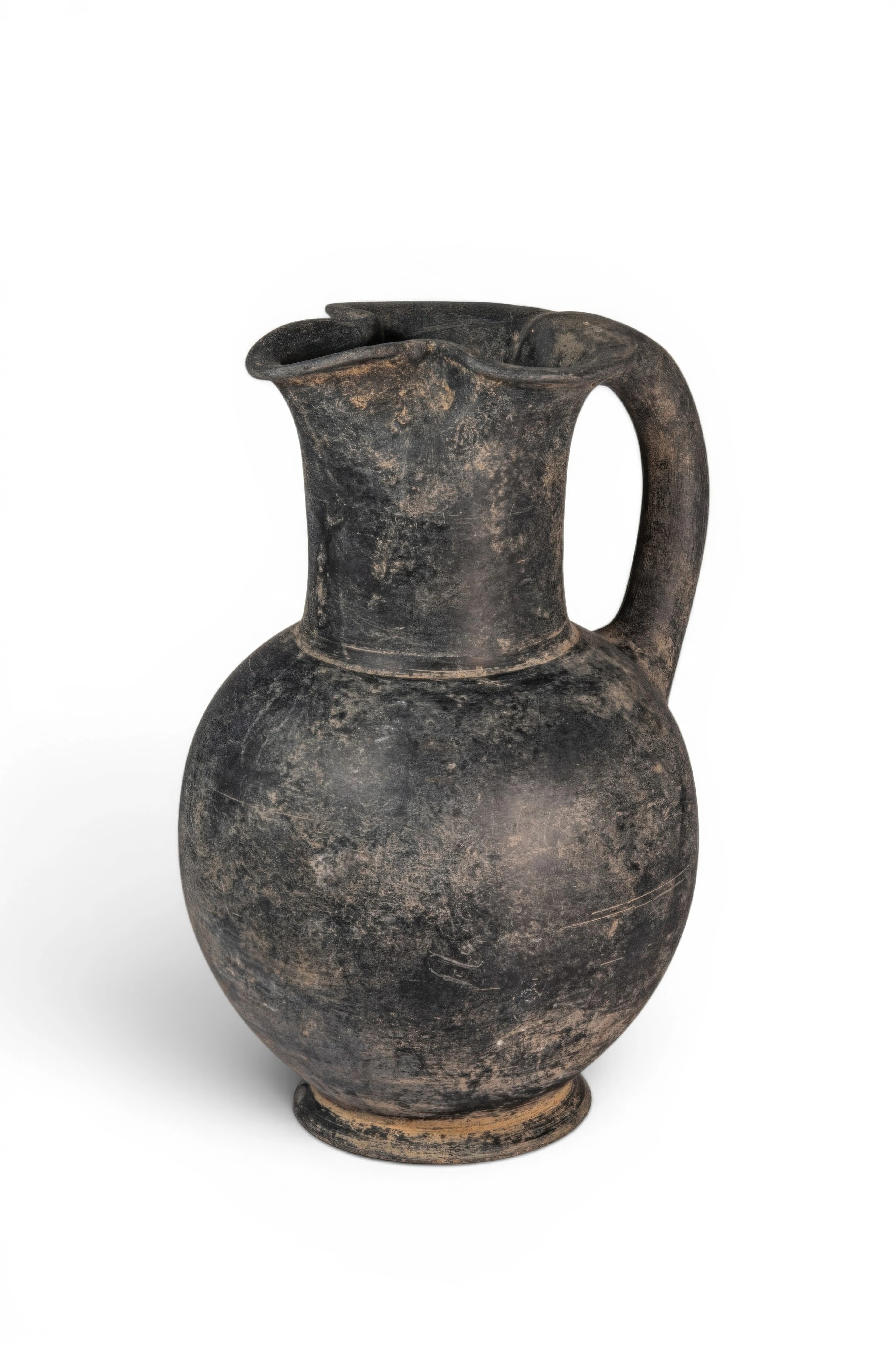 STUNNING ETRUSCAN BUCCHERO OINOCHOE