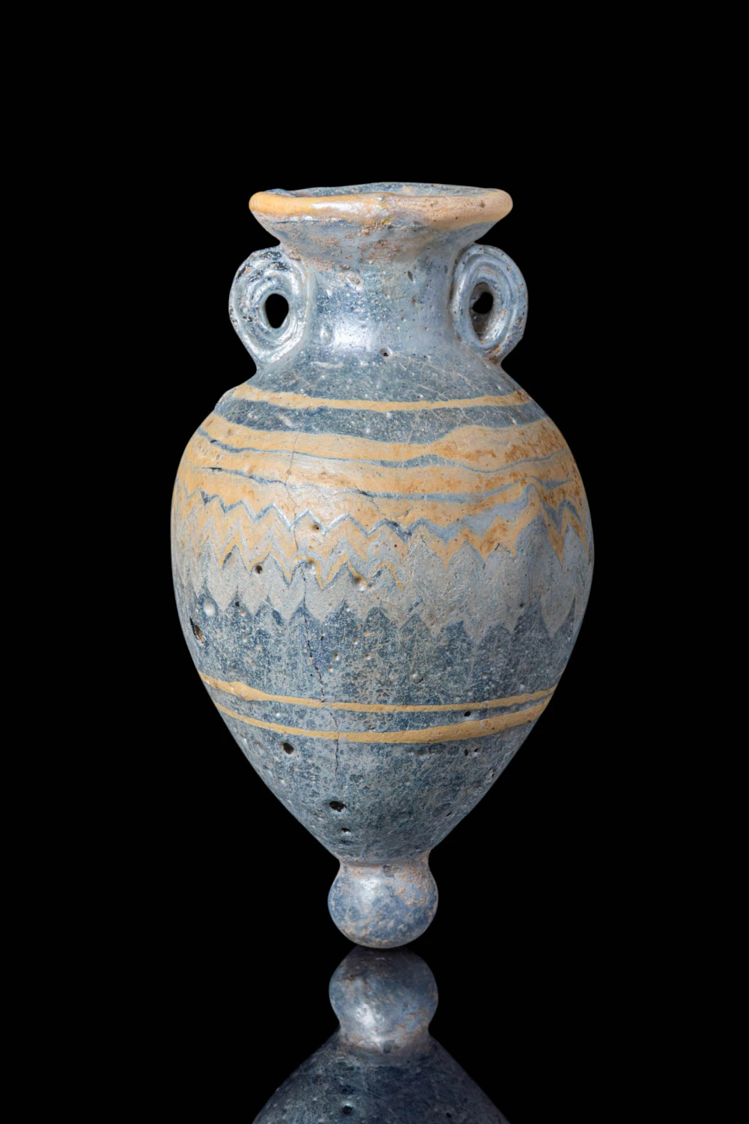 GREEK CORE-FORMED BLUE GLASS AMPHORISKOS