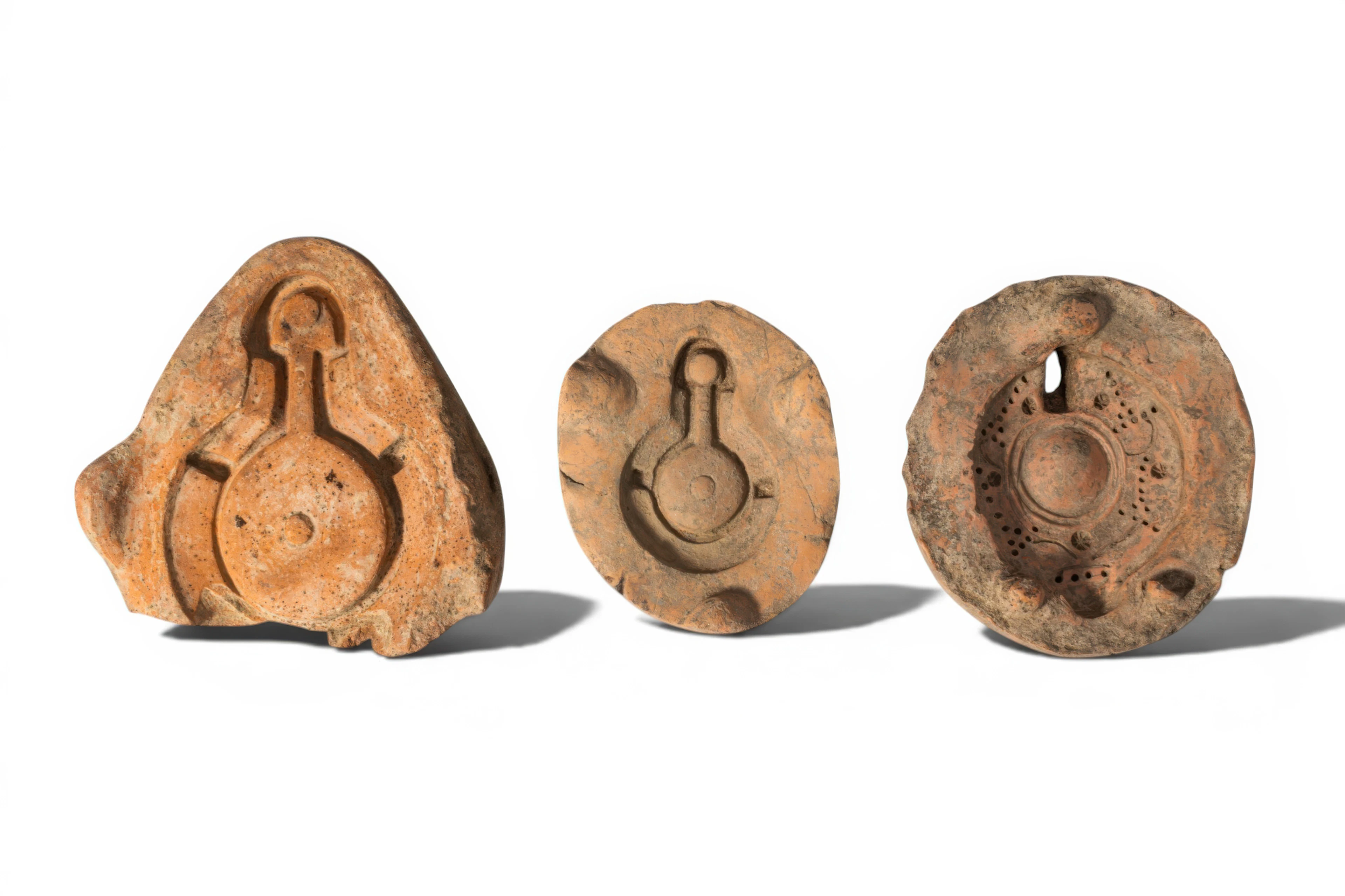 COLLECTION OF ROMAN TERRACOTTA OIL LAMP MOULDS