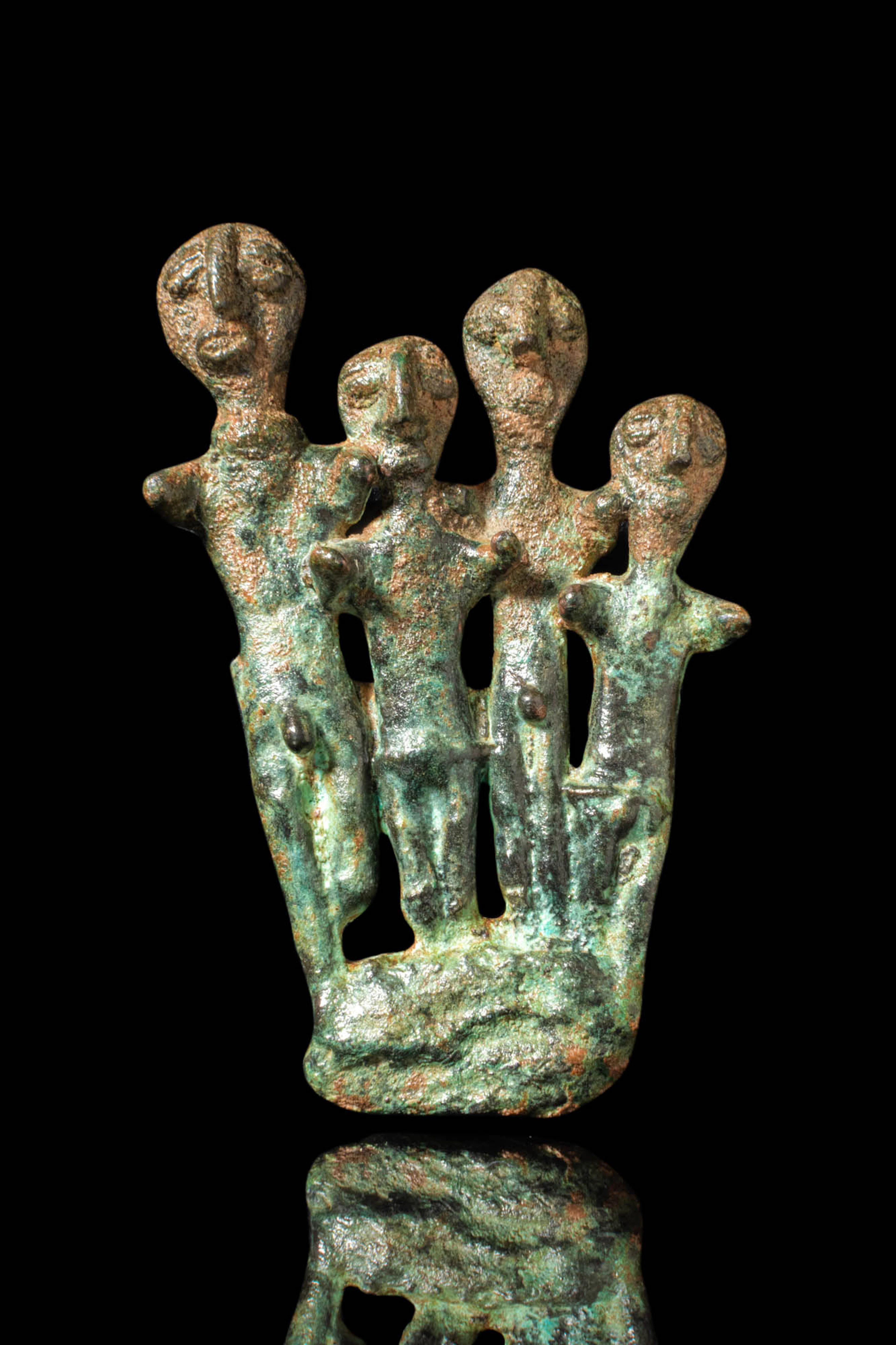 CANAANITE BRONZE GROUP OF FOUR DEITIES