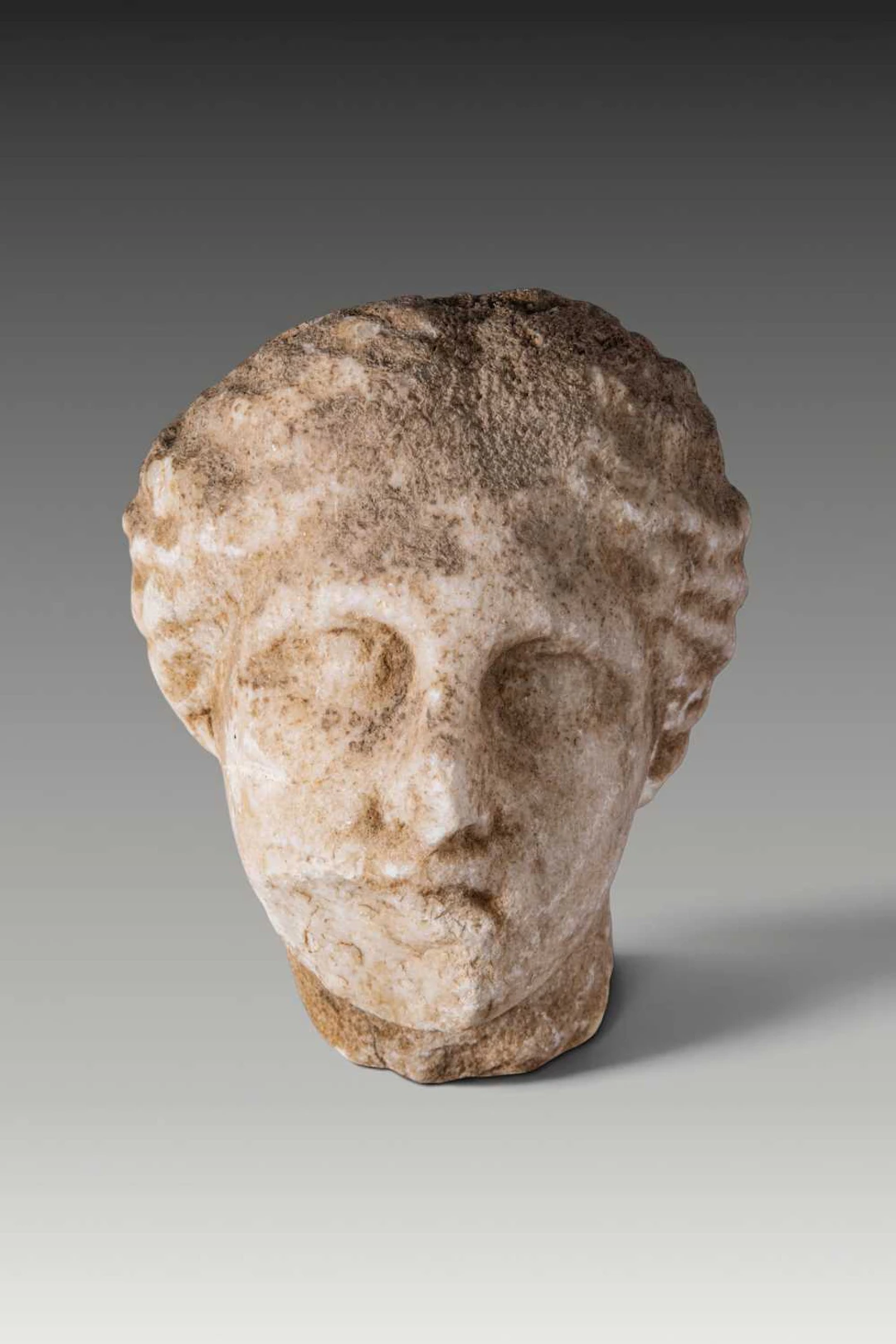 GREEK HELLENISTIC MARBLE HEAD OF APHRODITE