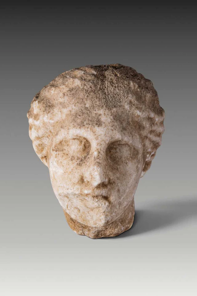 GREEK HELLENISTIC MARBLE HEAD OF APHRODITE