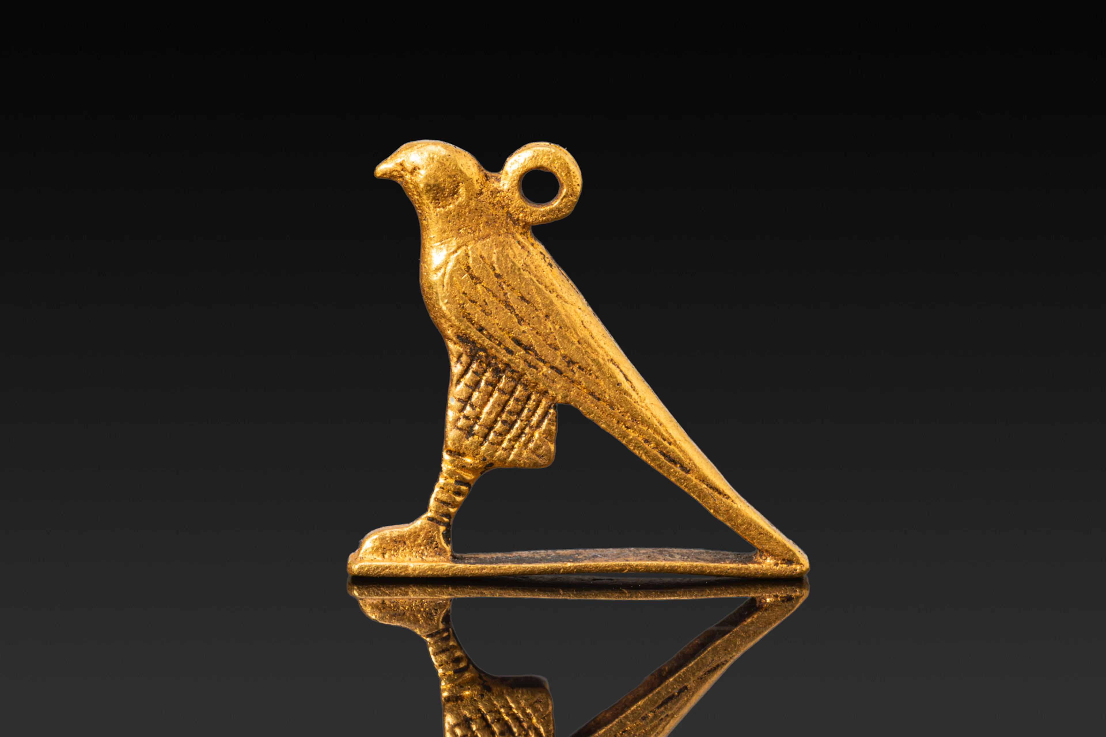 EGYPTIAN GOLD FALCON AMULET