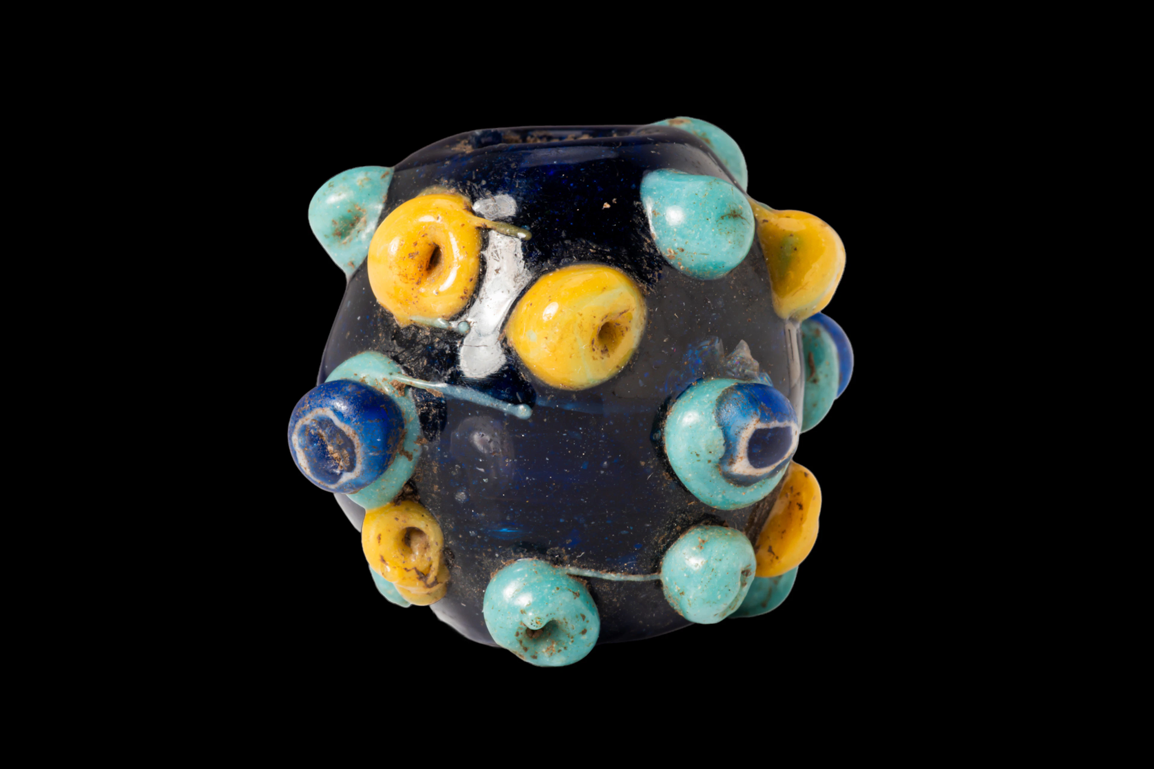 PHOENICIAN GLASS BEAD WITH KNOB PROJECTIONS