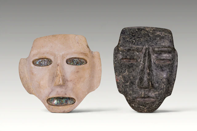 TWO WESTERN MEXICO MINIATURE MASKS