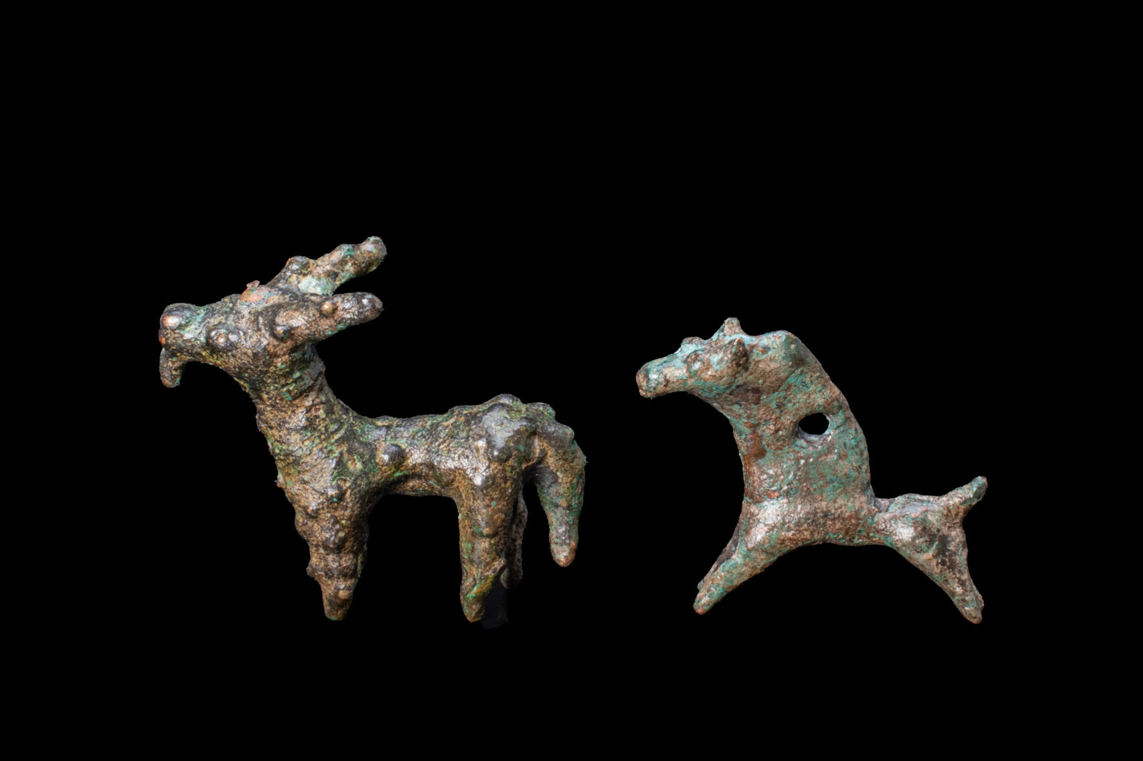 COLLECTION OF GREEK GEOMETRIC PERIOD BRONZE ANIMAL FIGURINES